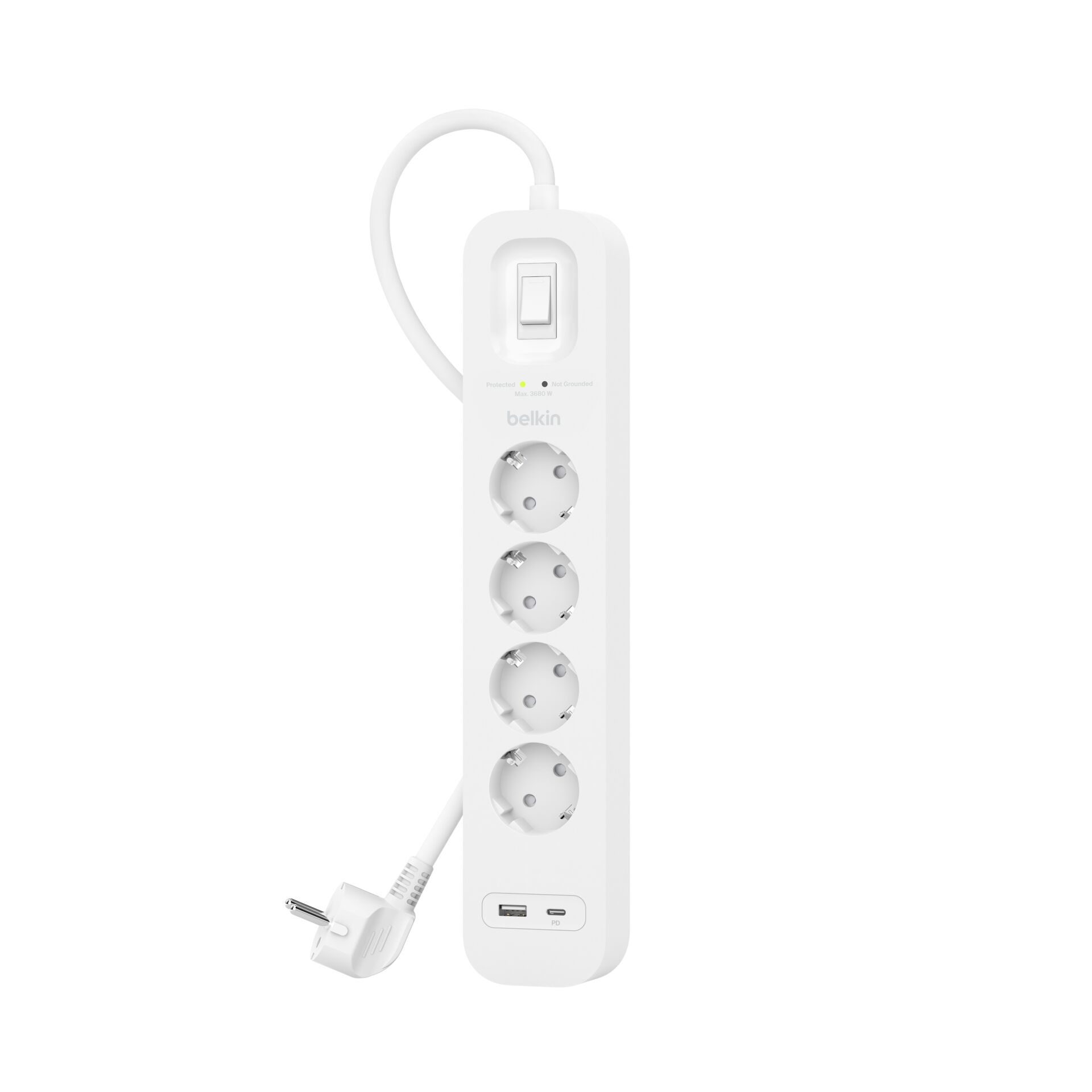 Belkin Surge Socket 4-fold, USB-A+C, 525J.SRB001vf2M