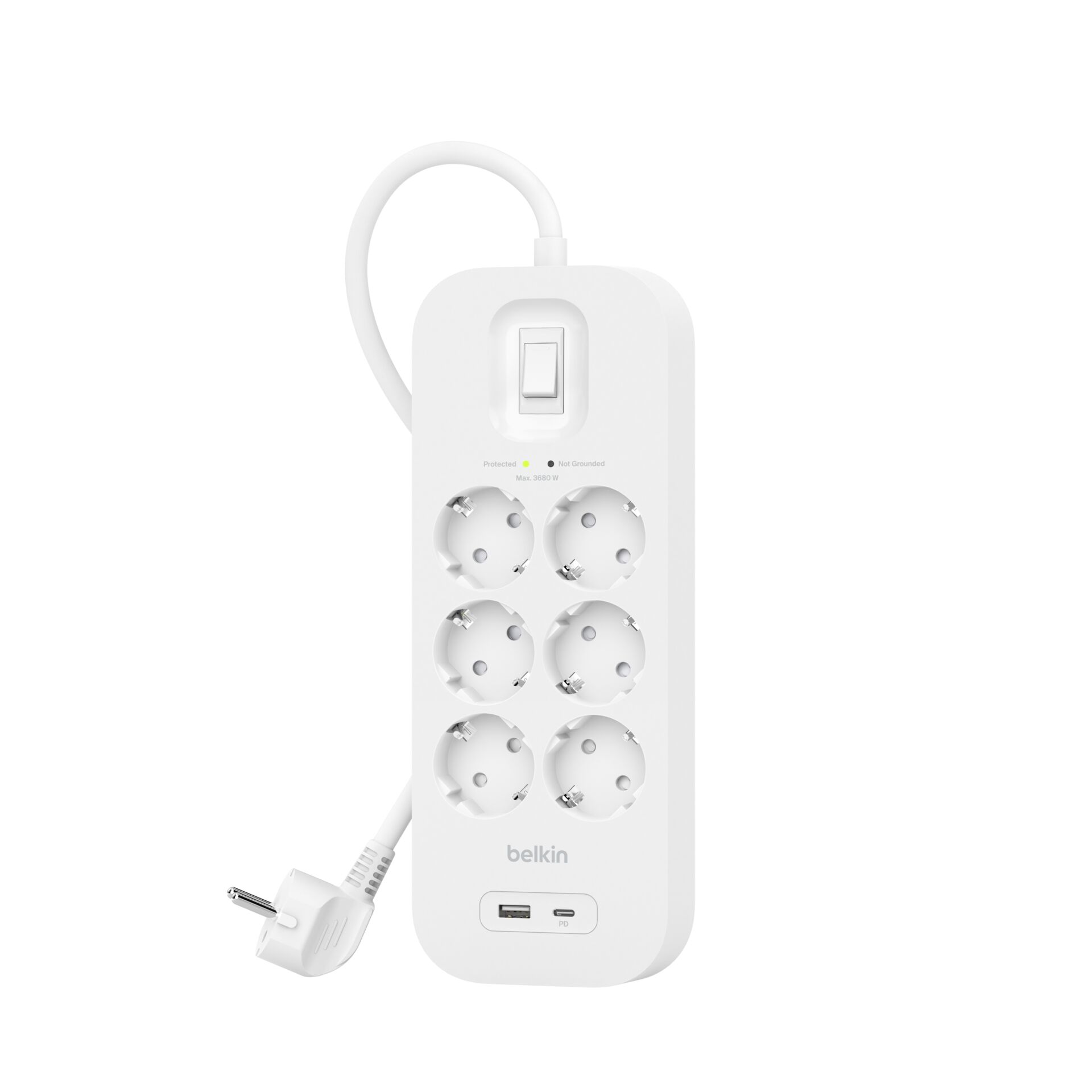 Belkin Surge Socket 6-fold, USB-A+C, 650J.SRB002VF2M