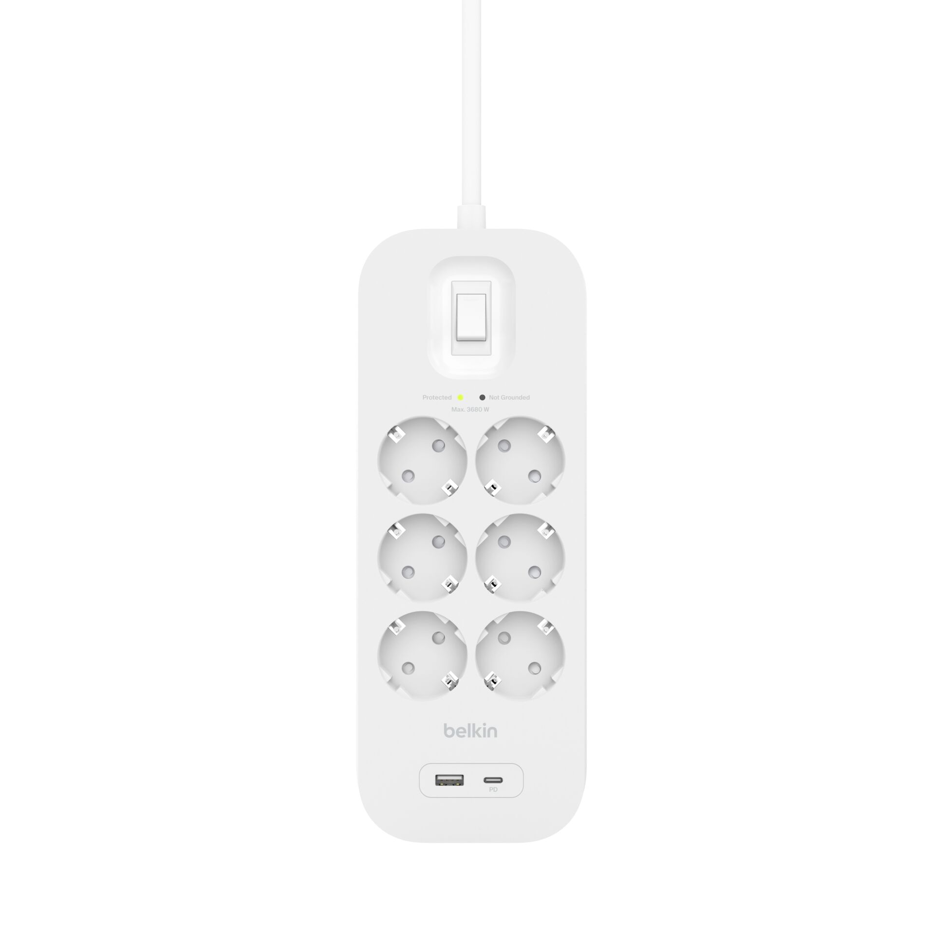 Belkin Surge Socket 6-fold, USB-A+C, 650J.SRB002VF2M