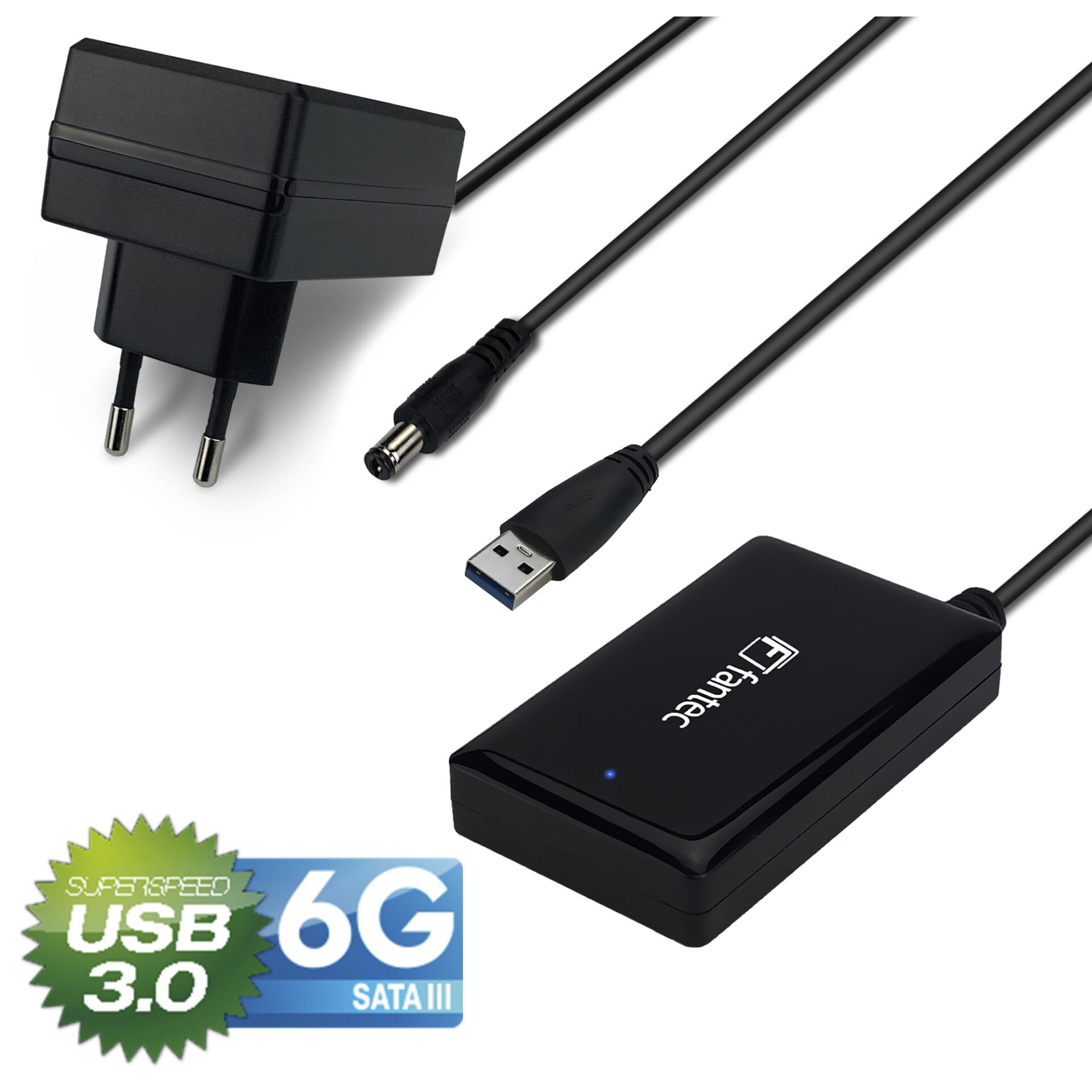 FANTEC USB 3.0 SATA 6G adatt. DOCK SSD HDD nero