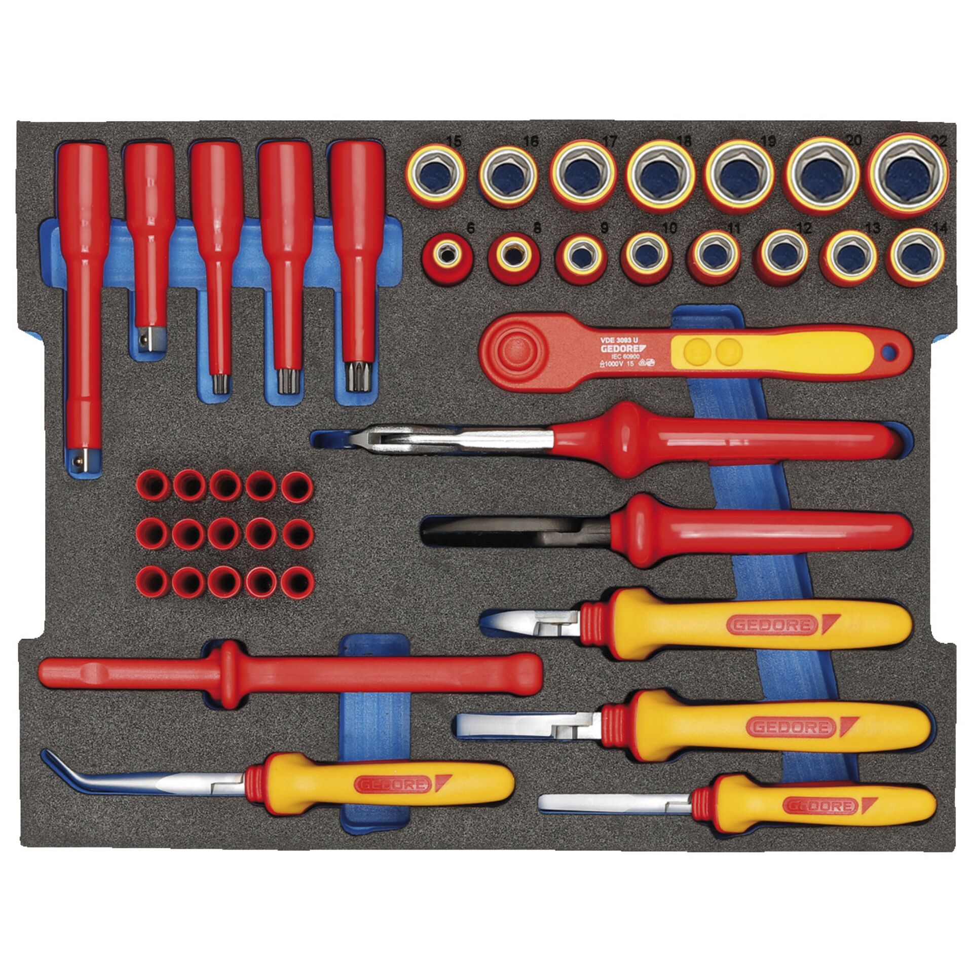 GEDORE VDE-Werkzeugsortiment Hybrid