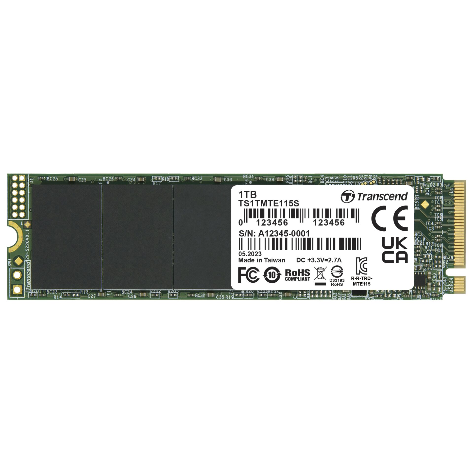 Transcend SSD MTE115S        1TB NVMe PCIe Gen3 x4