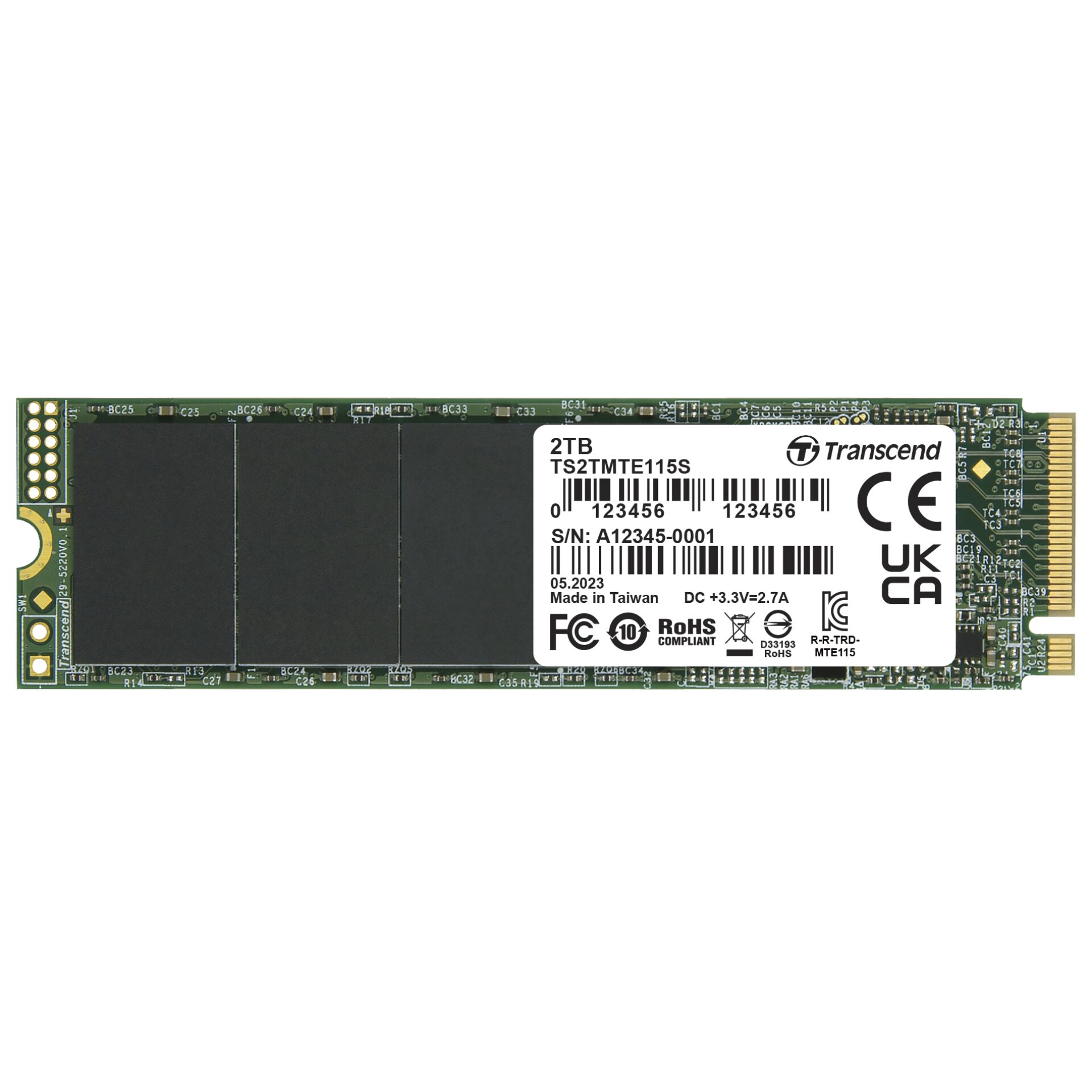 Transcend SSD MTE115S        2TB NVMe PCIe Gen3 x4