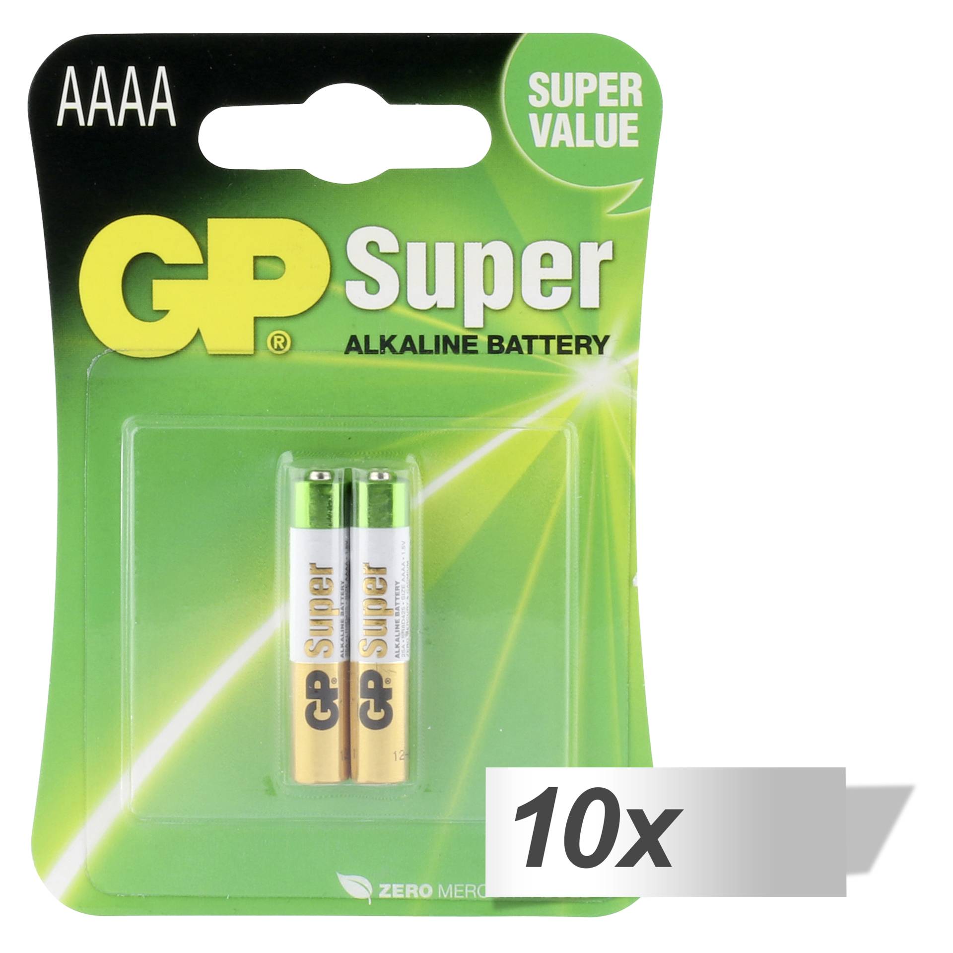 10x2 GP Super ALkaline AAAA Batteries