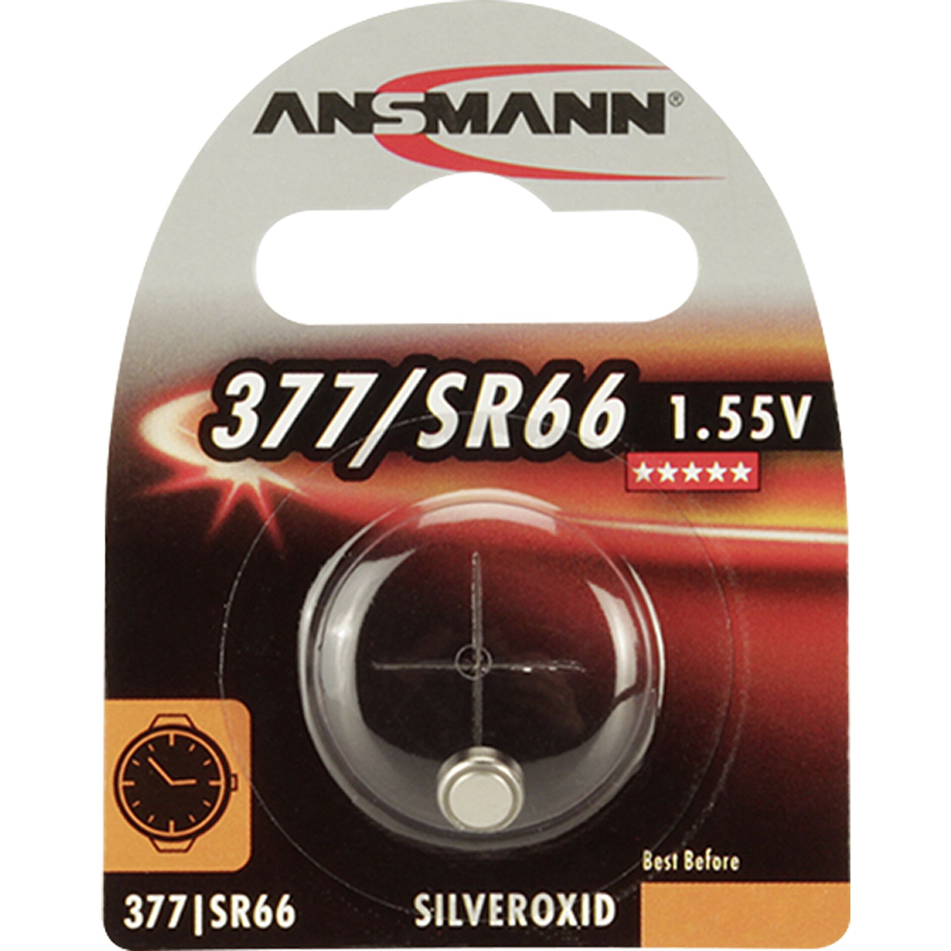 10x1 Ansmann 377 Silveroxid SR66 VPE inner box