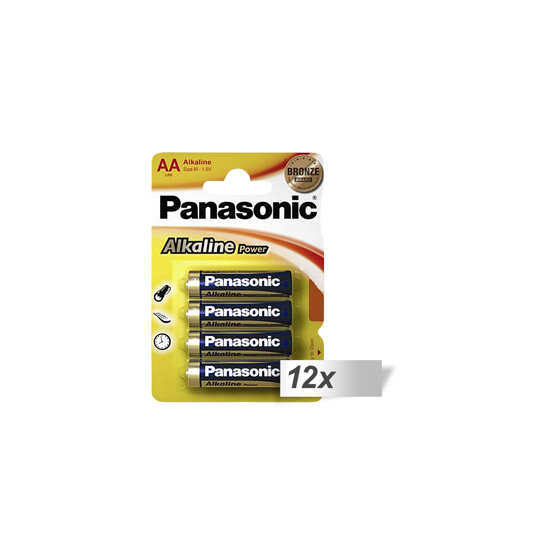 12x4 Panasonic Alkaline Power Mignon LR6 AA