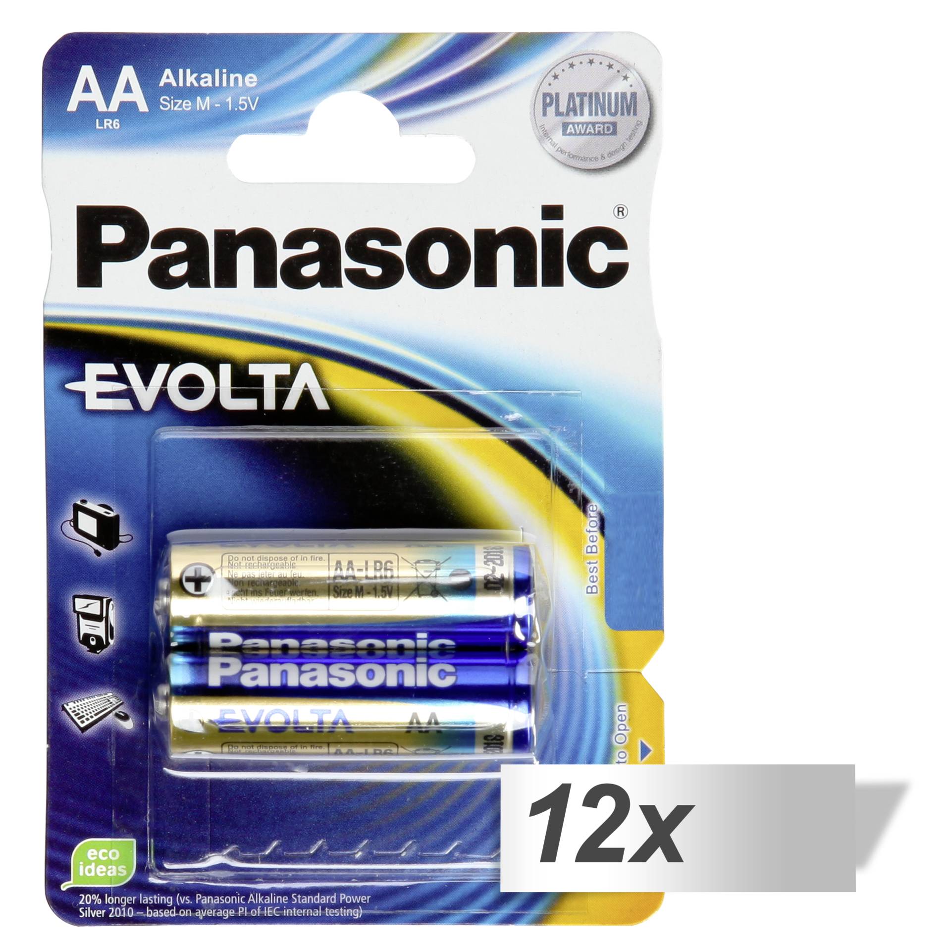 12x2 Panasonic Evolta LR 6 Mignon                LR6EGE/2BP