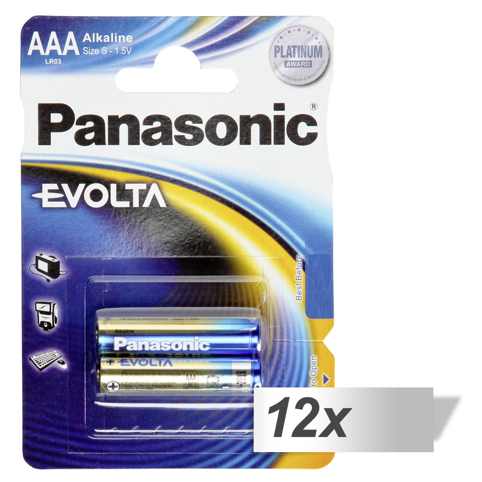 12x2 Panasonic Evolta LR 03 Micro                LR03EGE/2BP