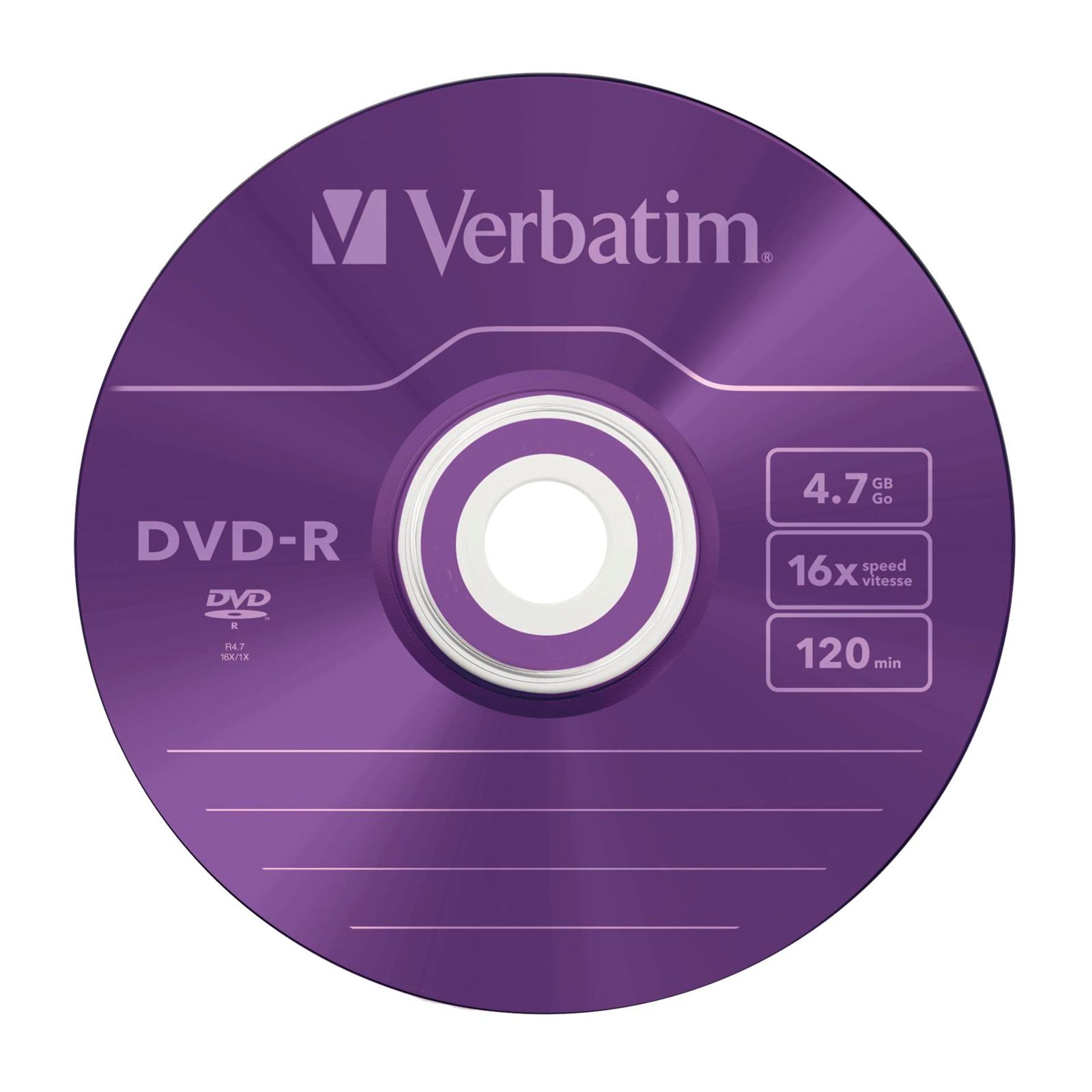 20x5 Verbatim DVD-R 4,7GB Colour 16x Speed, Slim custodia