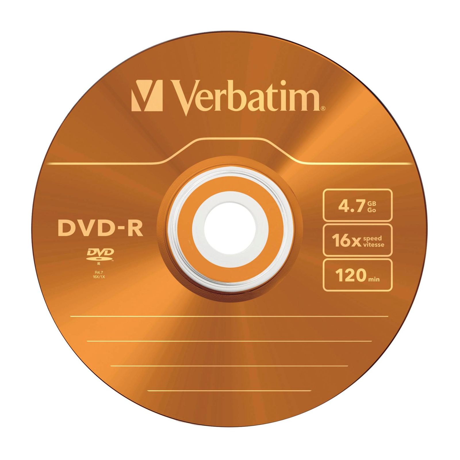 20x5 Verbatim DVD-R 4,7GB Colour 16x Speed, Slim custodia