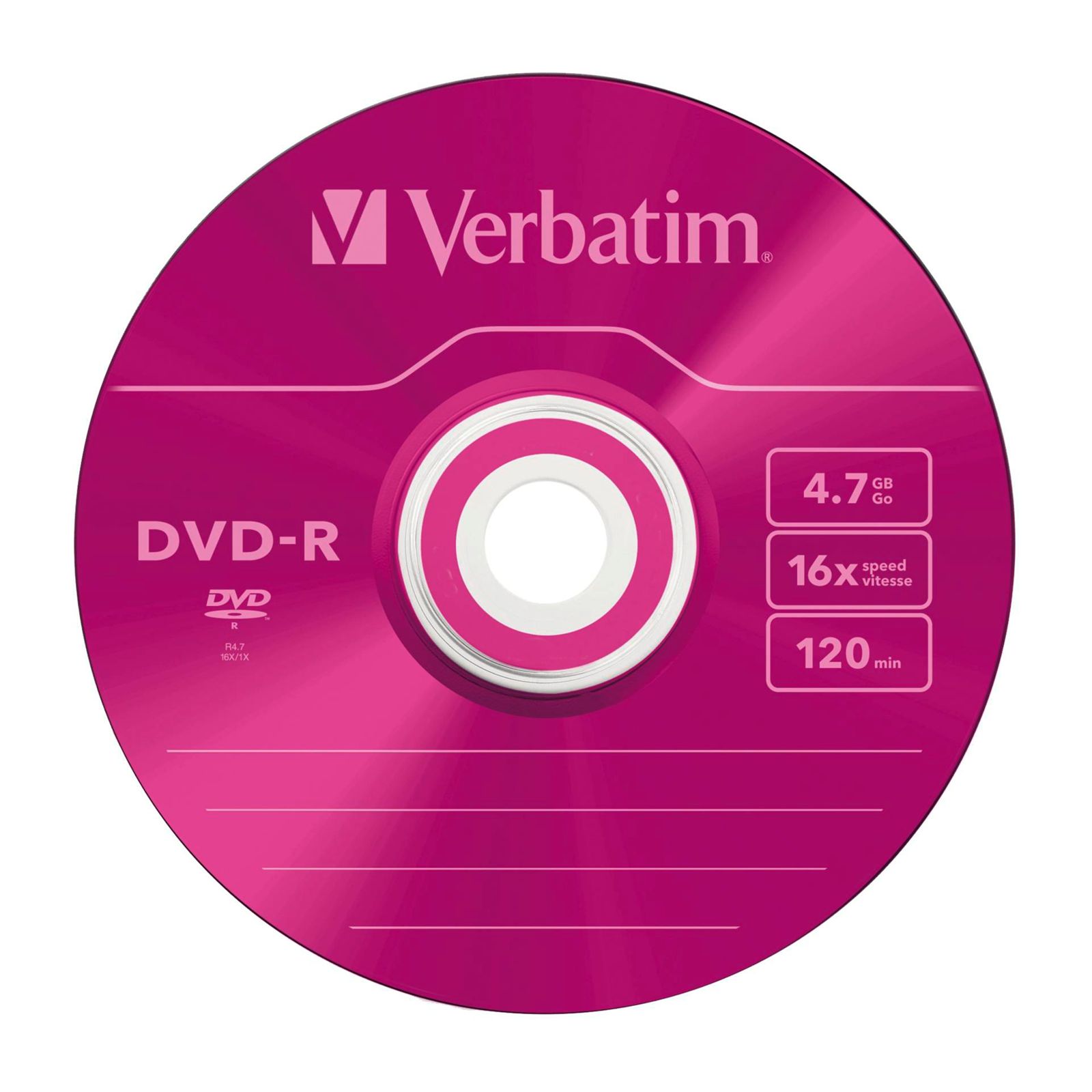 20x5 Verbatim DVD-R 4,7GB Colour 16x Speed, Slim custodia