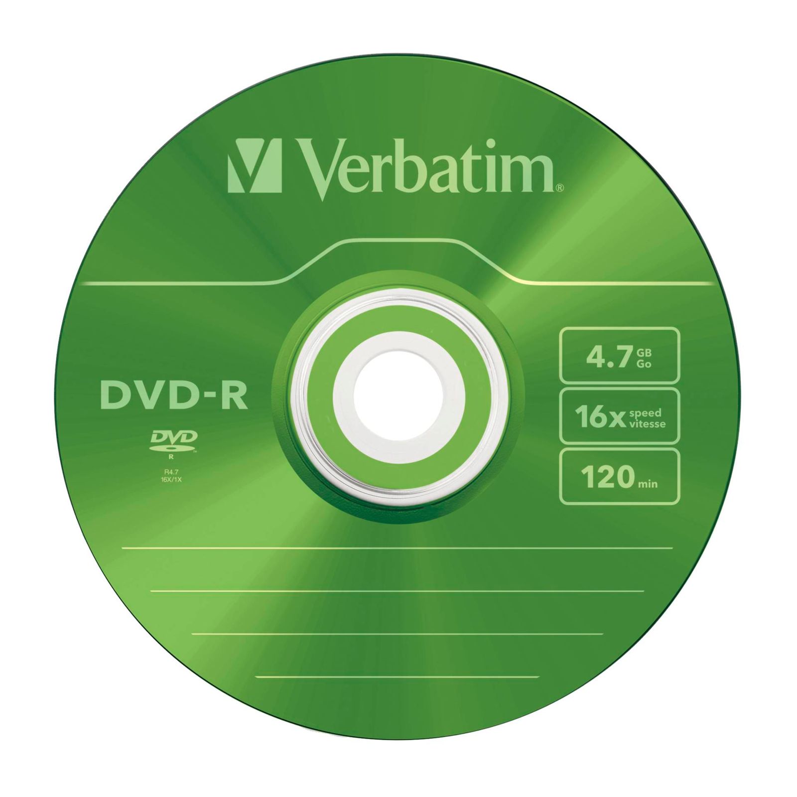 20x5 Verbatim DVD-R 4,7GB Colour 16x Speed, Slim custodia