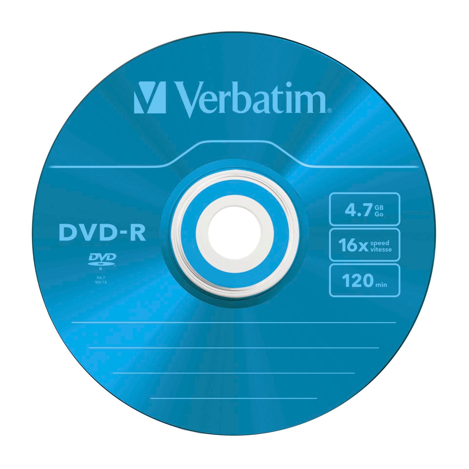 20x5 Verbatim DVD-R 4,7GB Colour 16x Speed, Slim custodia