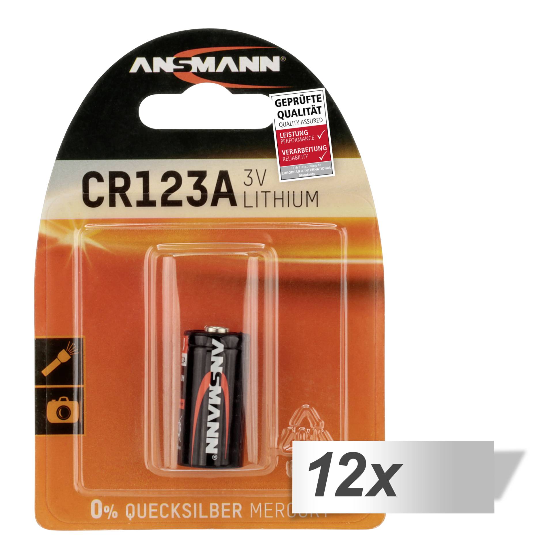 12x1 Ansmann CR 123 A