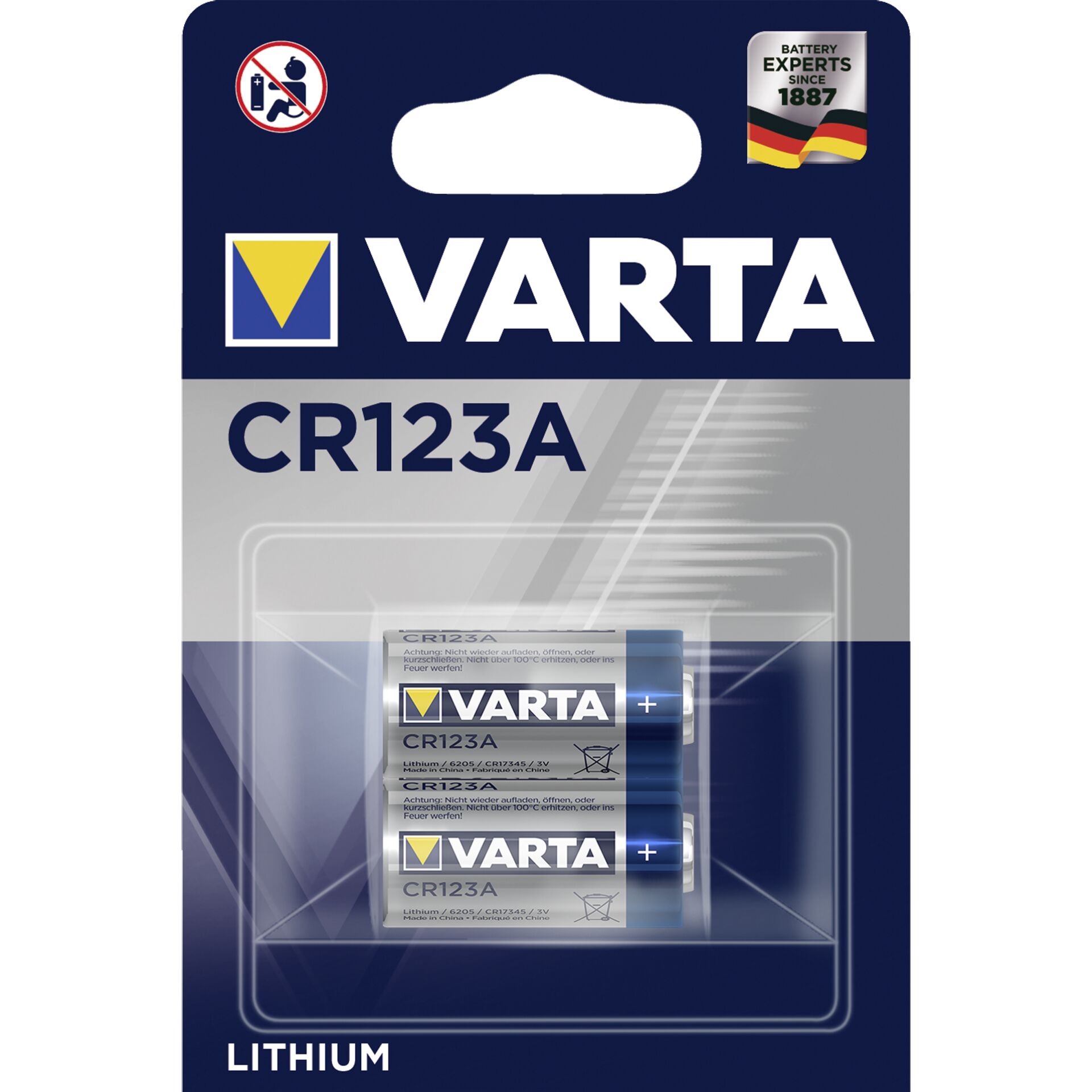 10x2 Varta Professional CR 123 A PU Inner box