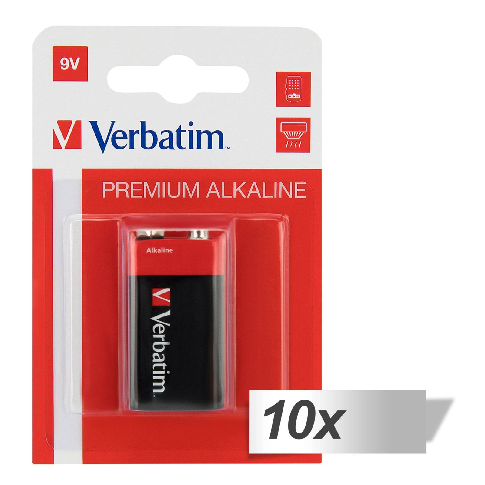 10x1 Verbatim batteria alcalina 9V-Block 6 LR 61           4