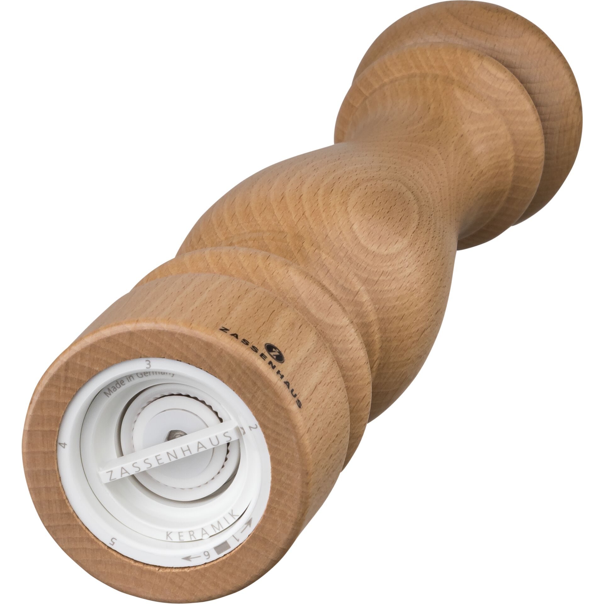 Zassenhaus macinapepe Potsdam legno faggio nero,30 cm