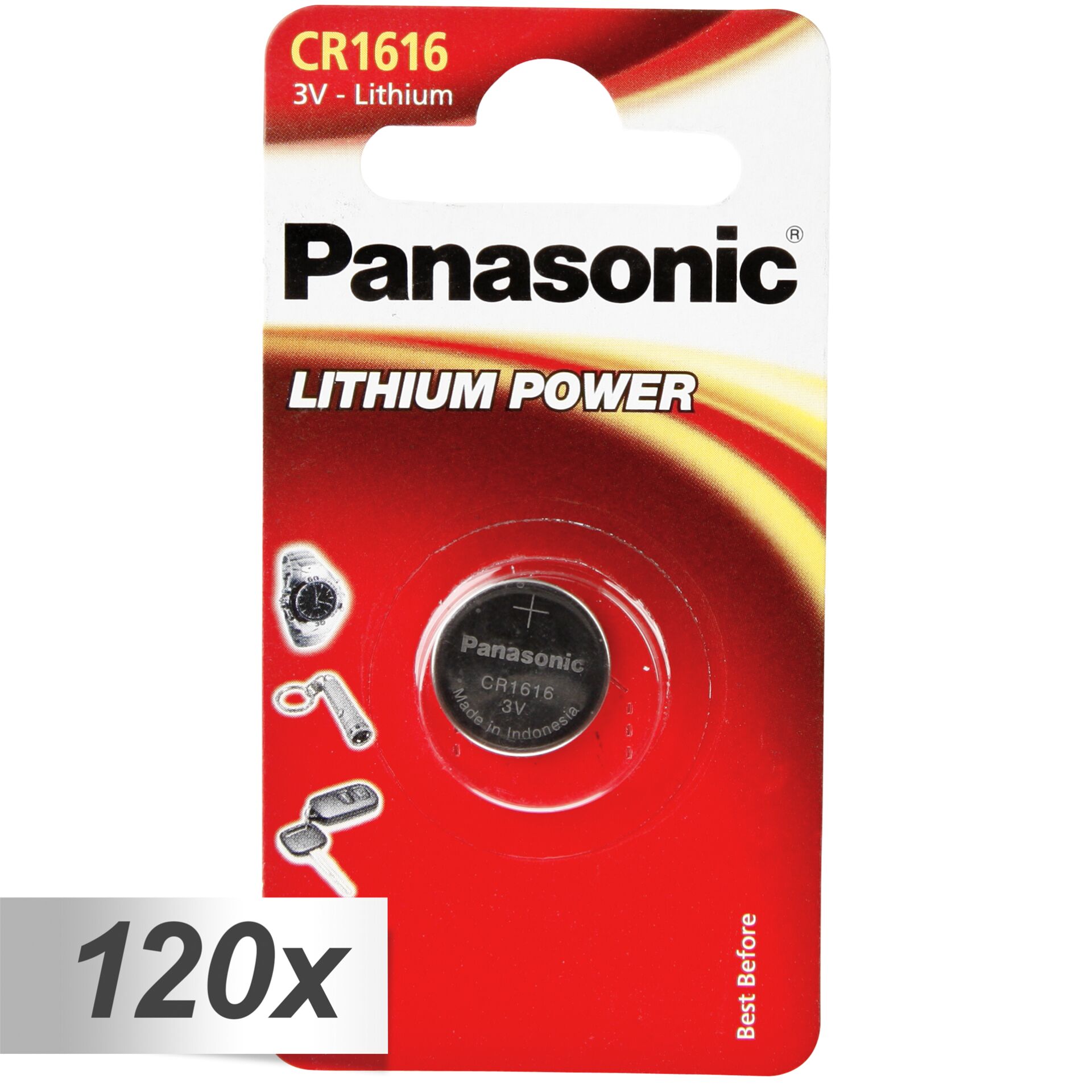 120x1 Panasonic CR 1616 Lithium Power