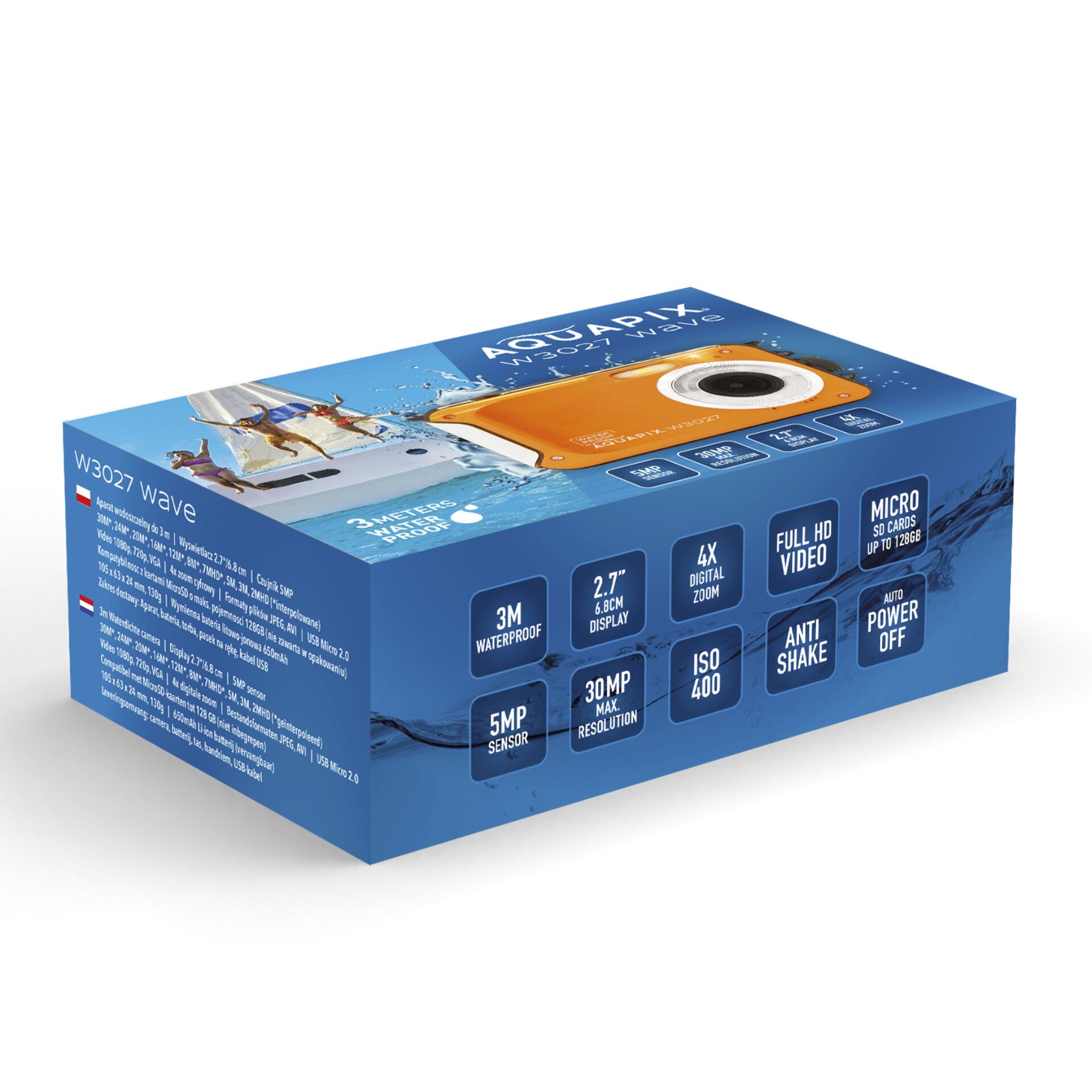 Easypix Aquapix W3027 Wave arancione