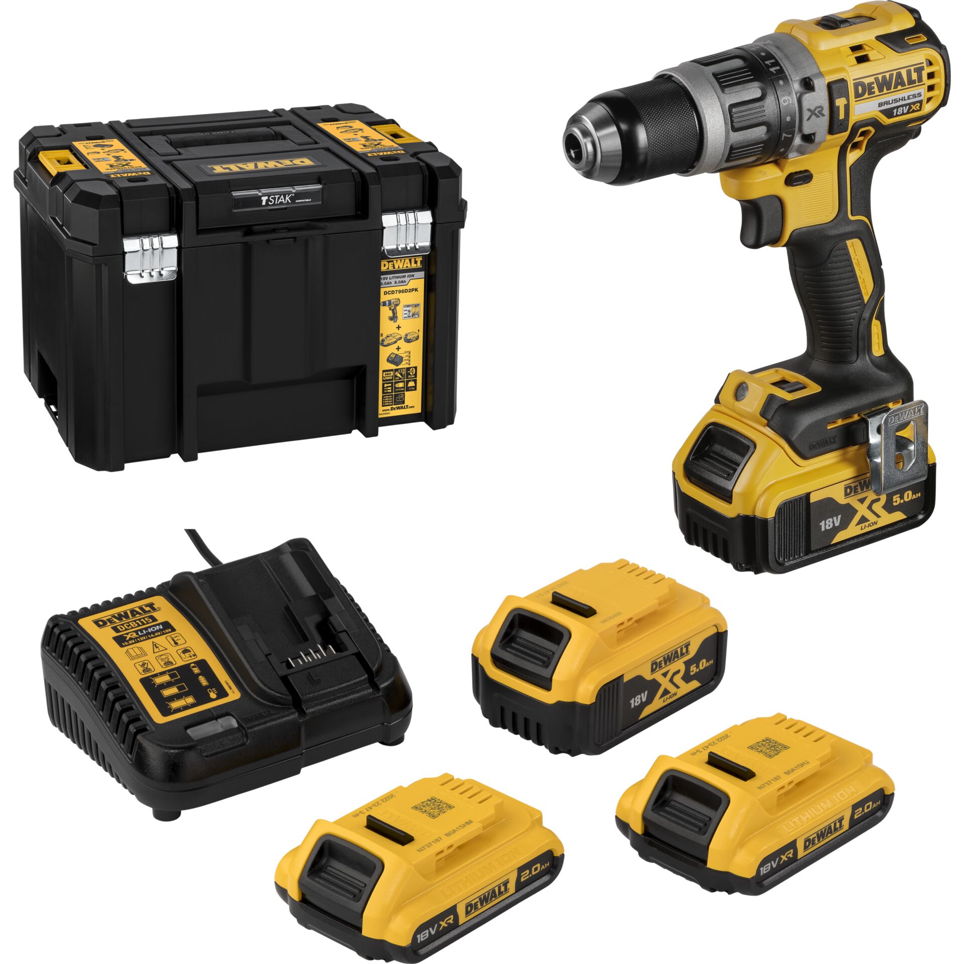 DeWalt DCD796D2PK-QW Trapano avvit. percuss. a batt.