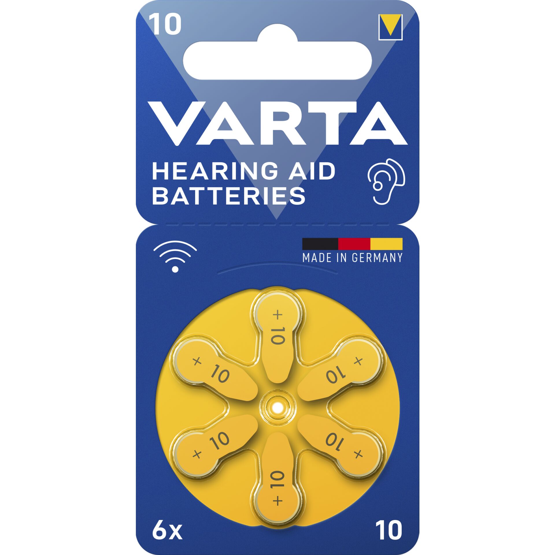 1x6 Varta Hearing Aid Batter. 10 batt. app. acustici 2461010