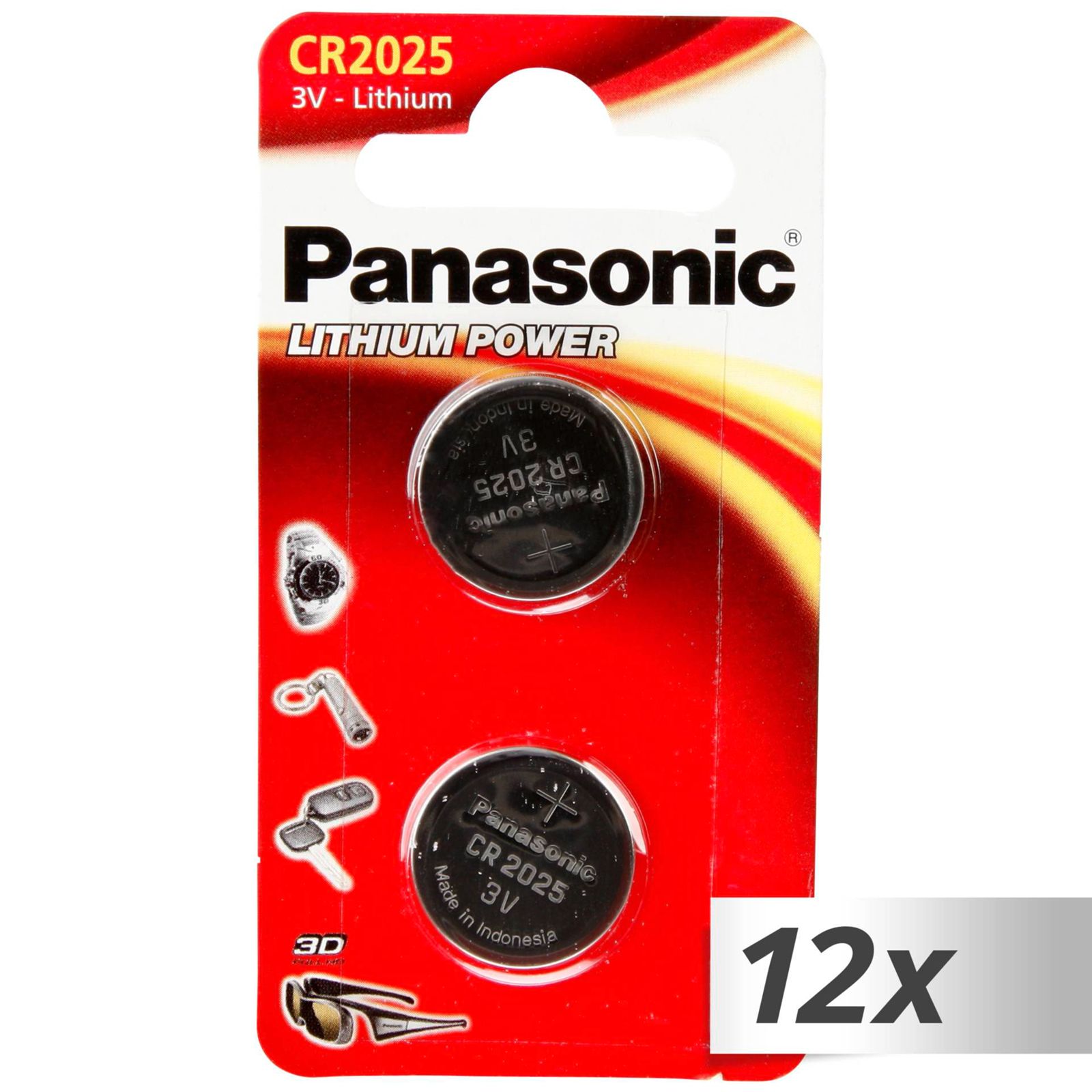12x2 Panasonic CR 2025 Litio Power VPE  box