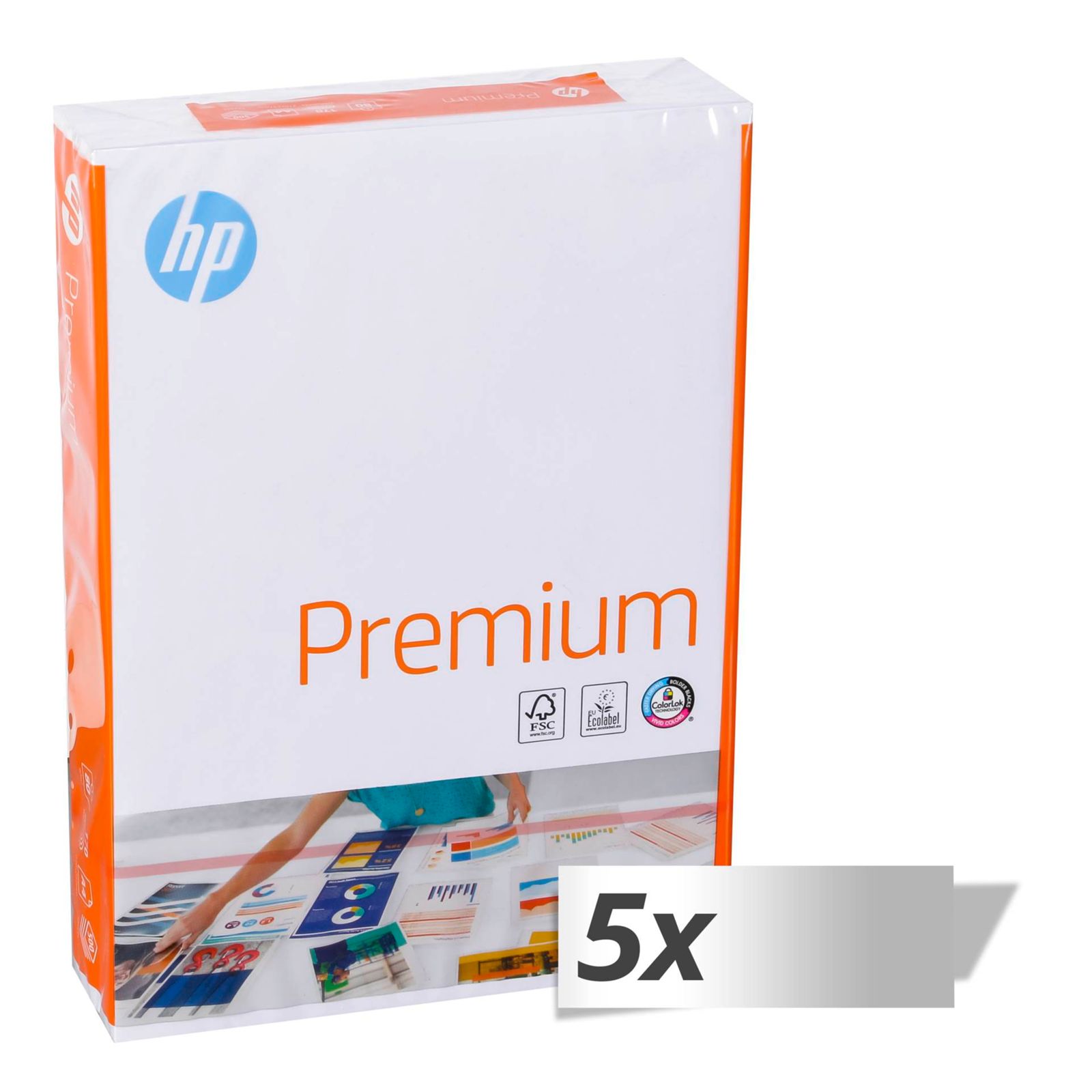 5x 500 p. HP Premium A 4, 80 g, CHP 850 (cartone)