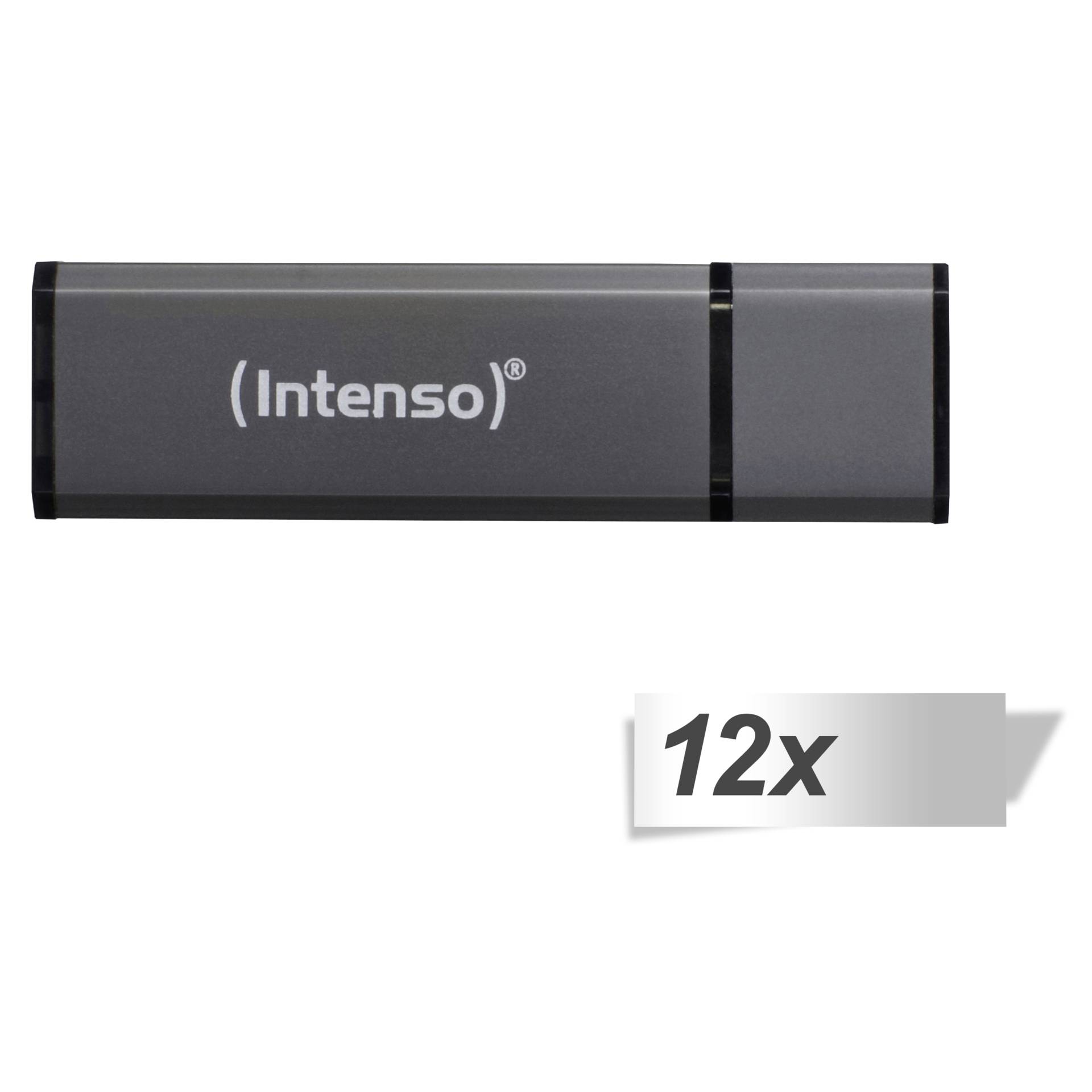 12x1 Intenso Alu Line antracite 4GB chiavetta USB 2.0