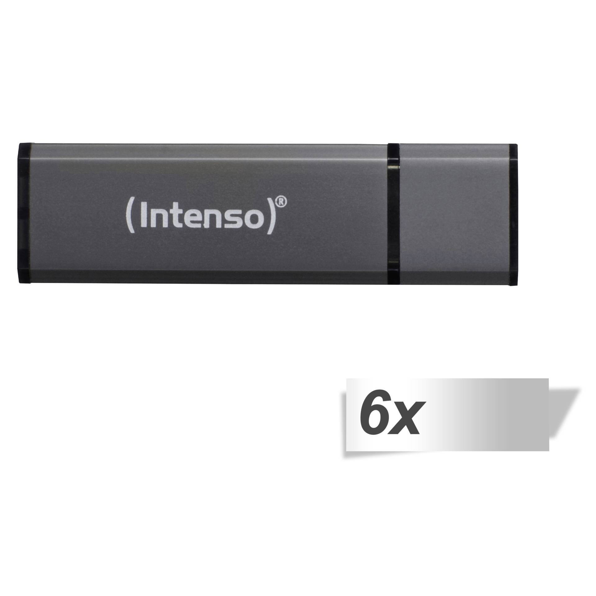 6x1 Intenso Alu Line antracite 16GB chiavetta USB 2.0