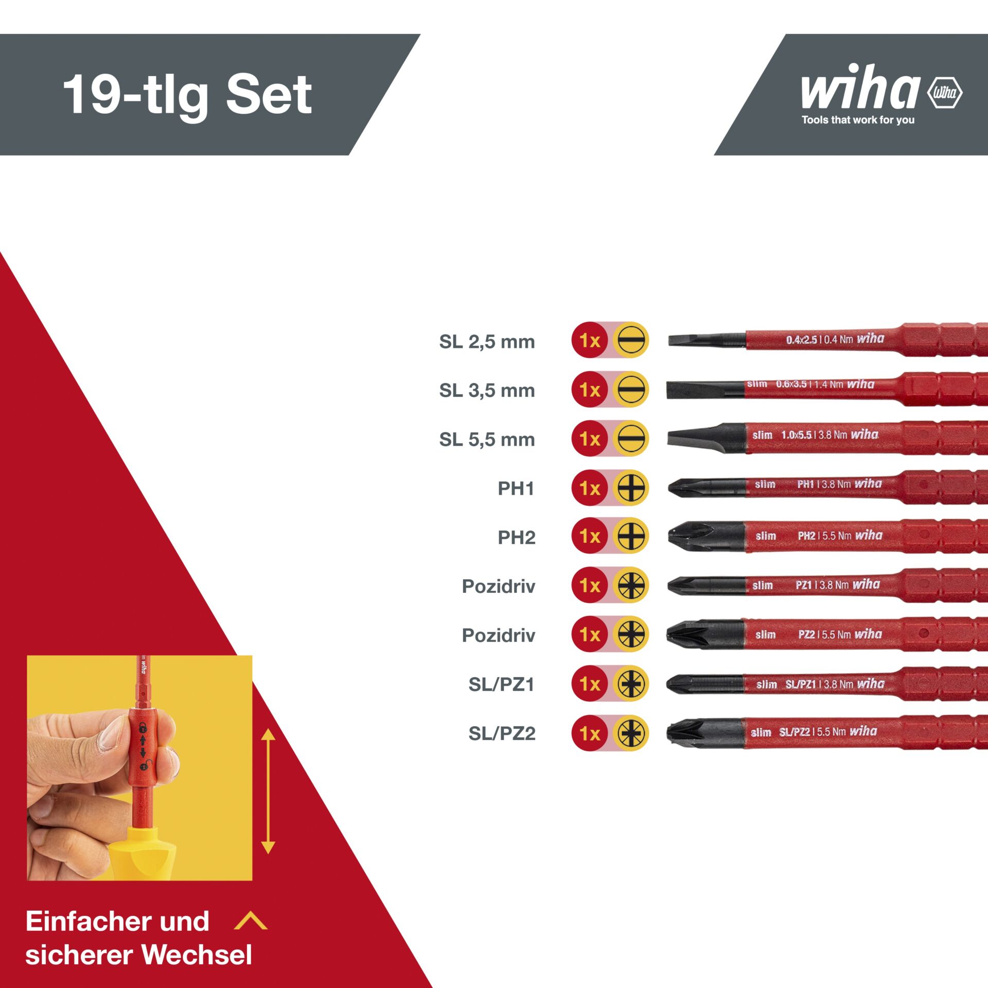 Wiha 2872T13 TorqueVario-S electric 0,8-5,0 Nm