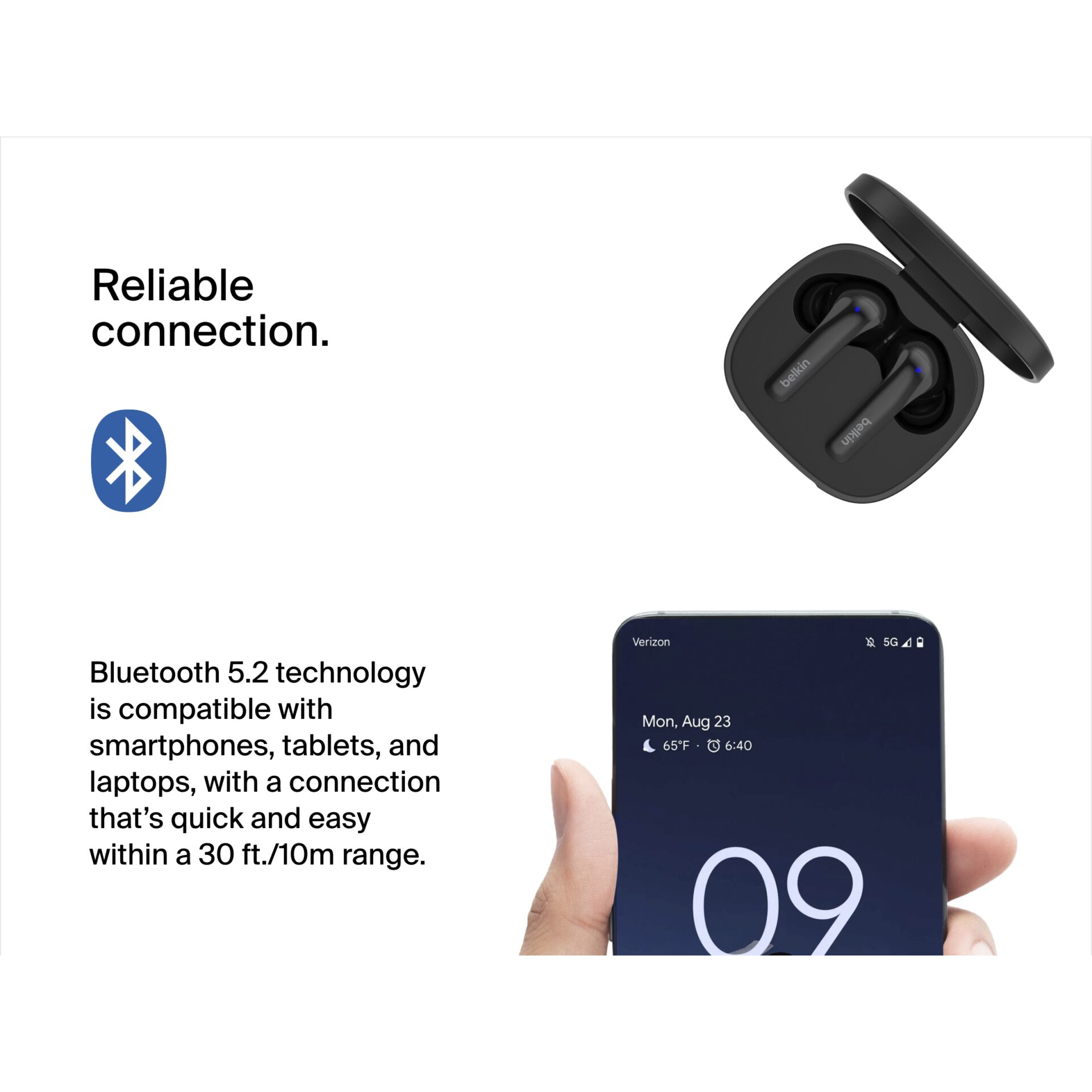 Belkin SoundForm Motion True Wireless In-Ear black AUC010btB