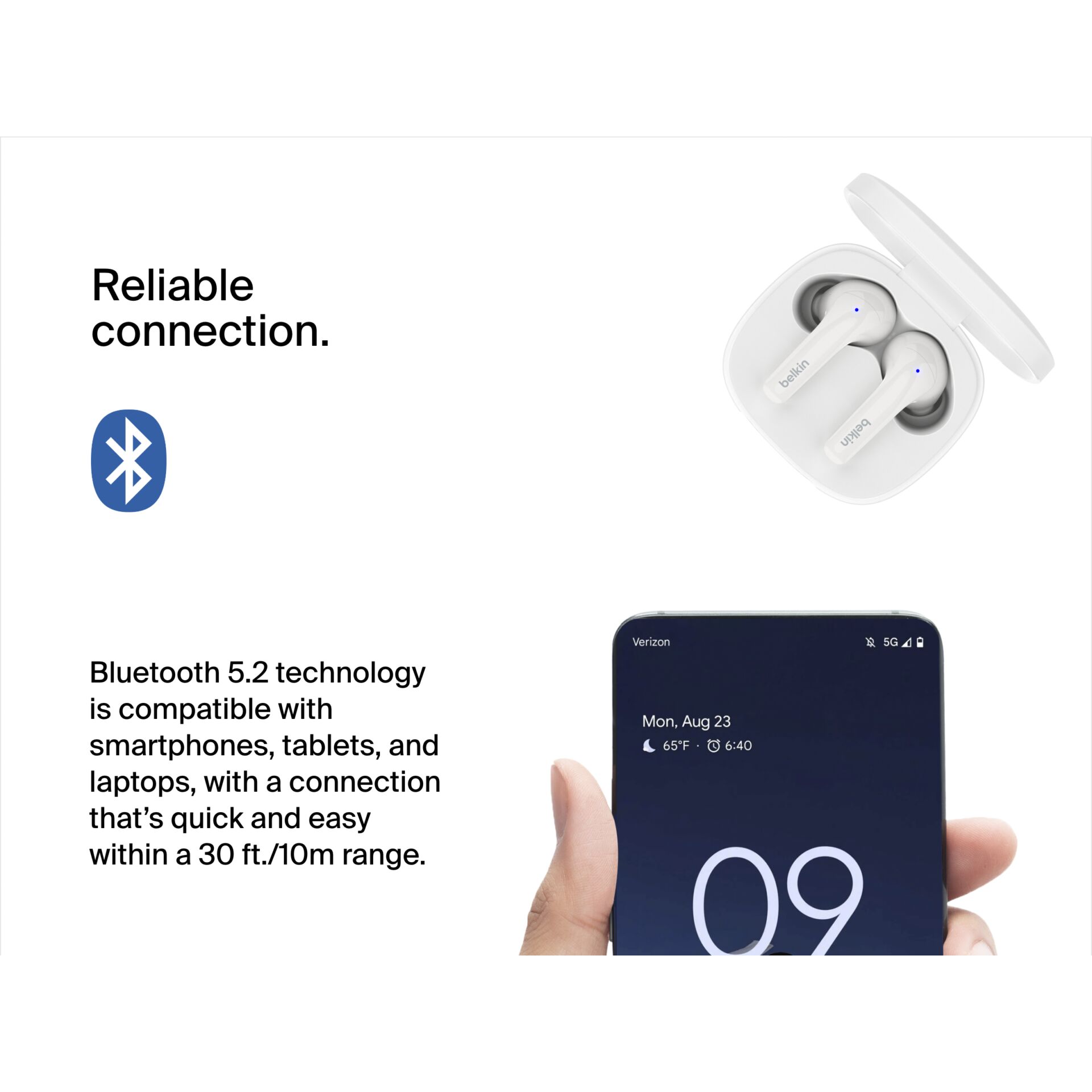 Belkin SoundForm Motion True Wireless In-Ear white AUC010btW