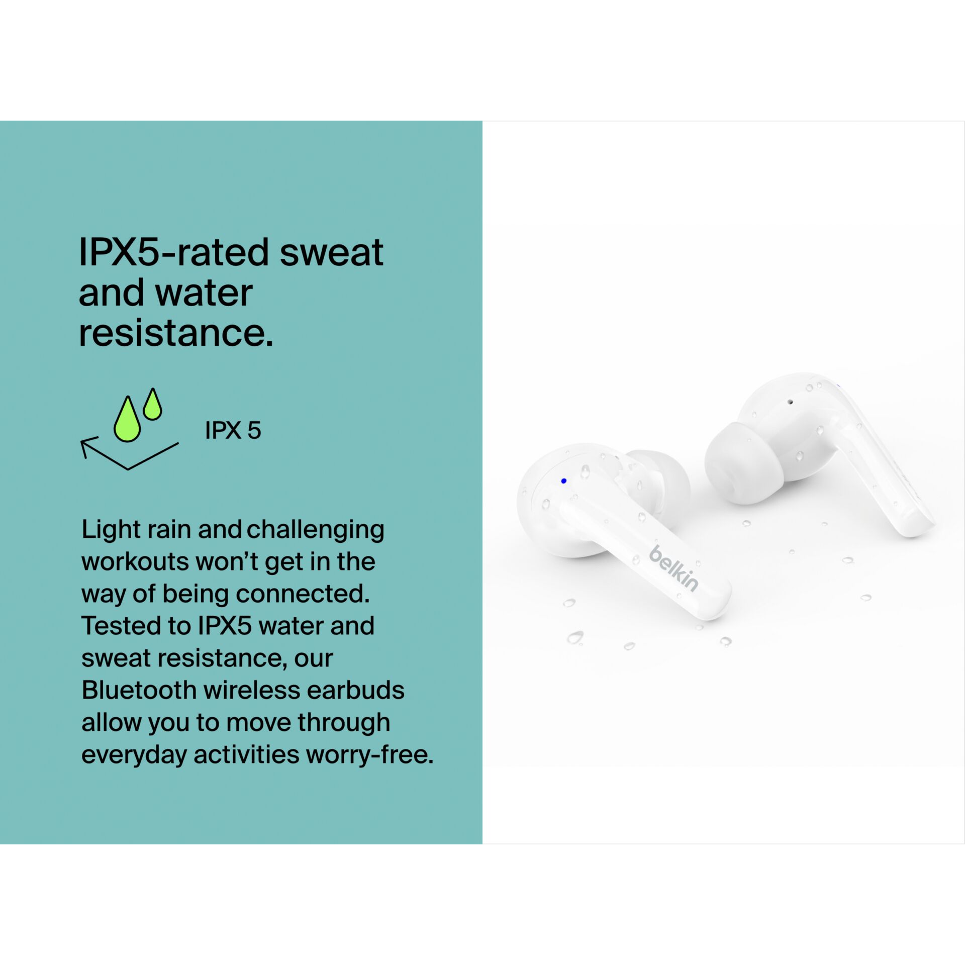 Belkin SoundForm Motion True Wireless In-Ear white AUC010btW