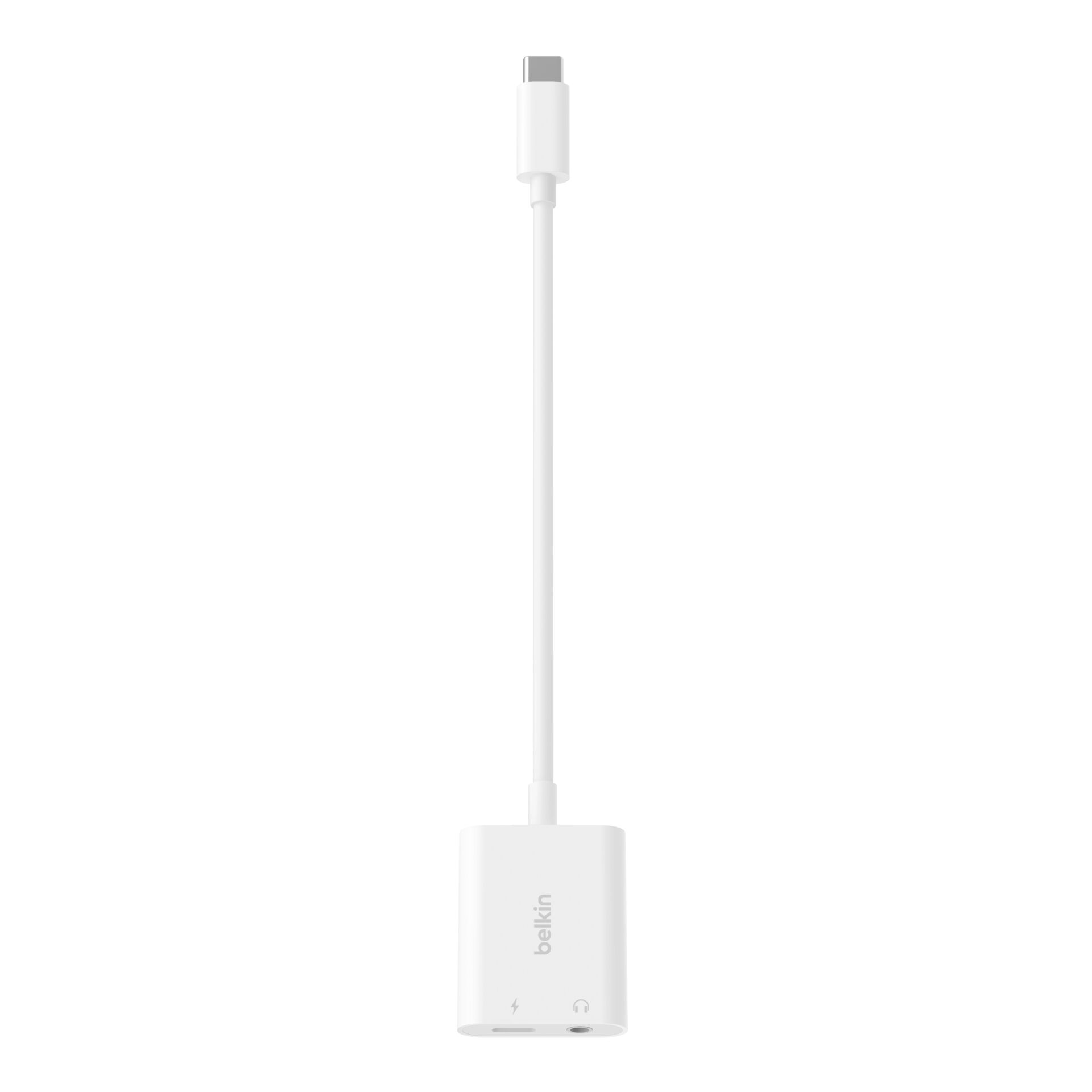 Belkin RockStar 3,5mm adatt.ric. audio e USB-C bianco NPA004