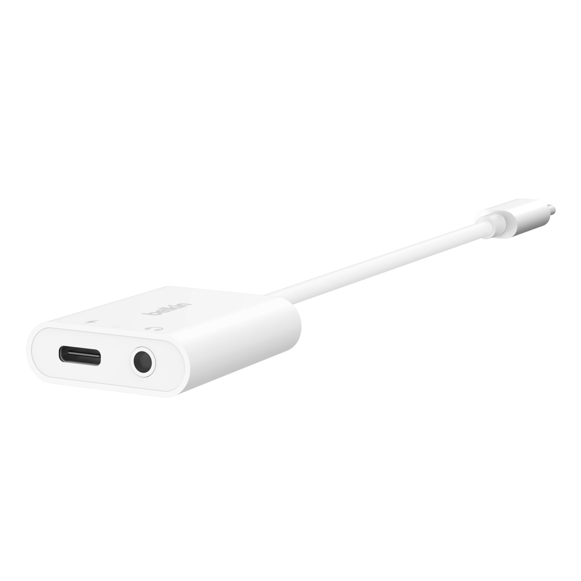 Belkin RockStar 3,5mm adatt.ric. audio e USB-C bianco NPA004
