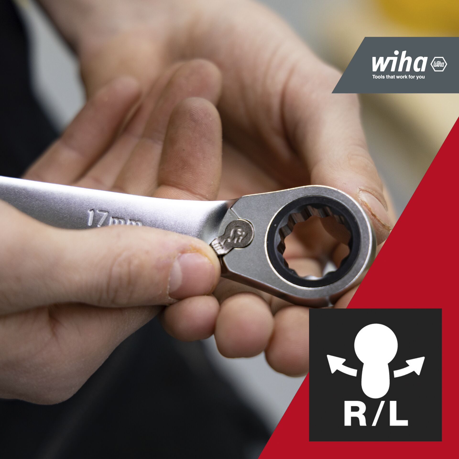 Wiha ring ratchet open-end spanner Set