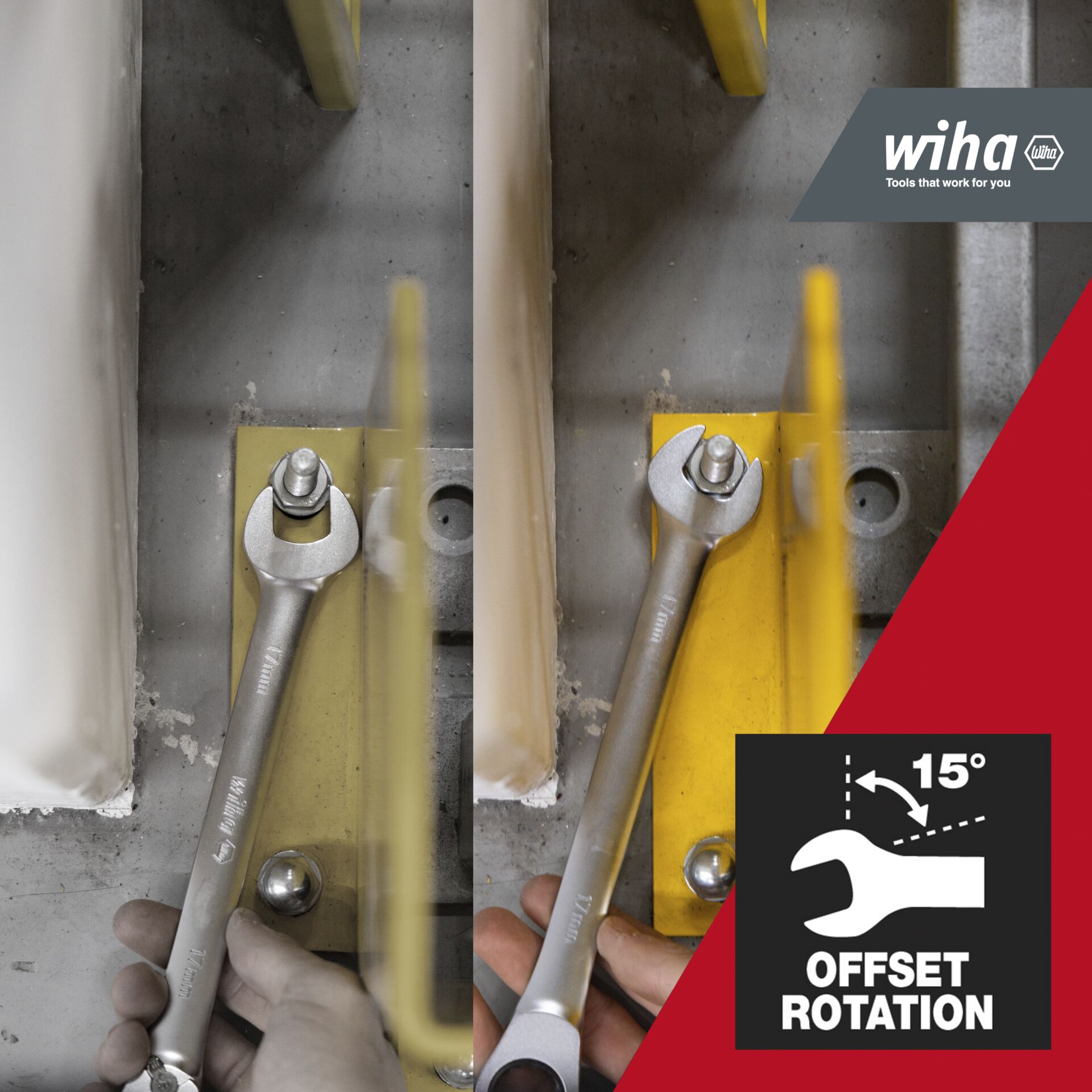 Wiha ring ratchet open-end spanner Set