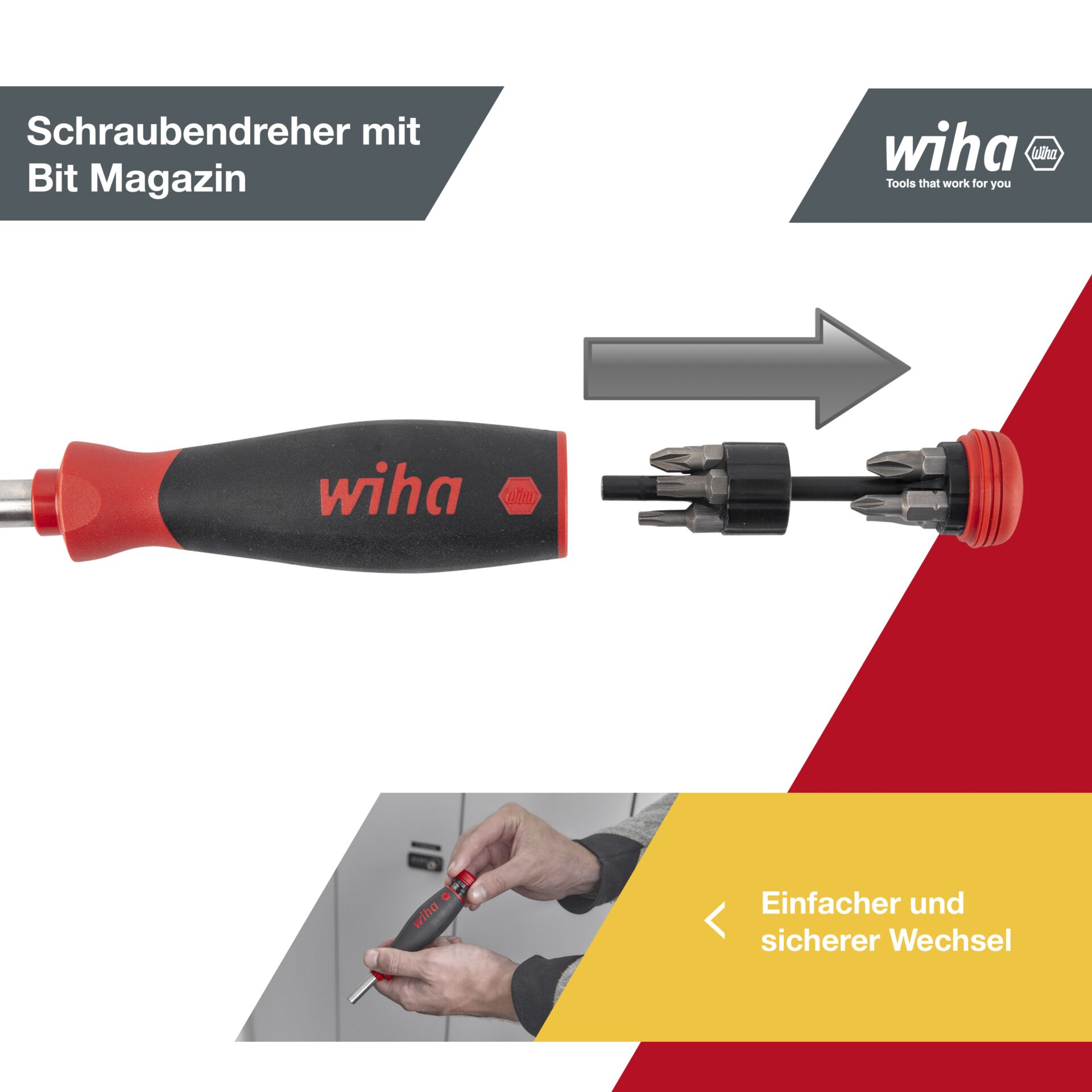Wiha giravite con portainserti a magazzino PocketMax magneti