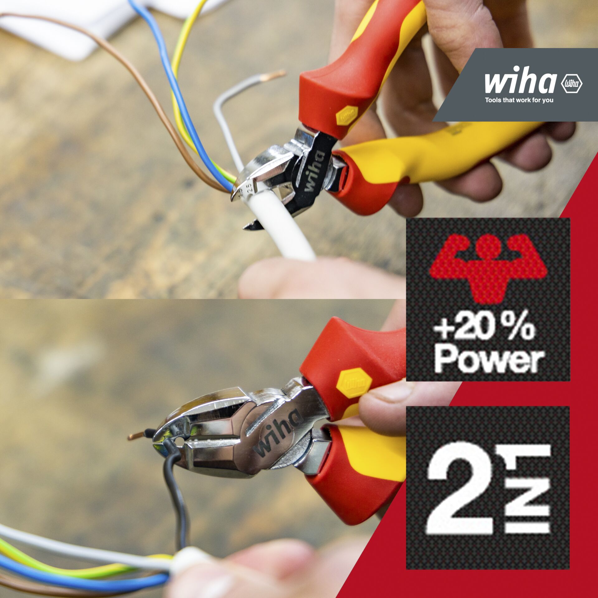 Wiha tronchese con spelacavi Professional electric