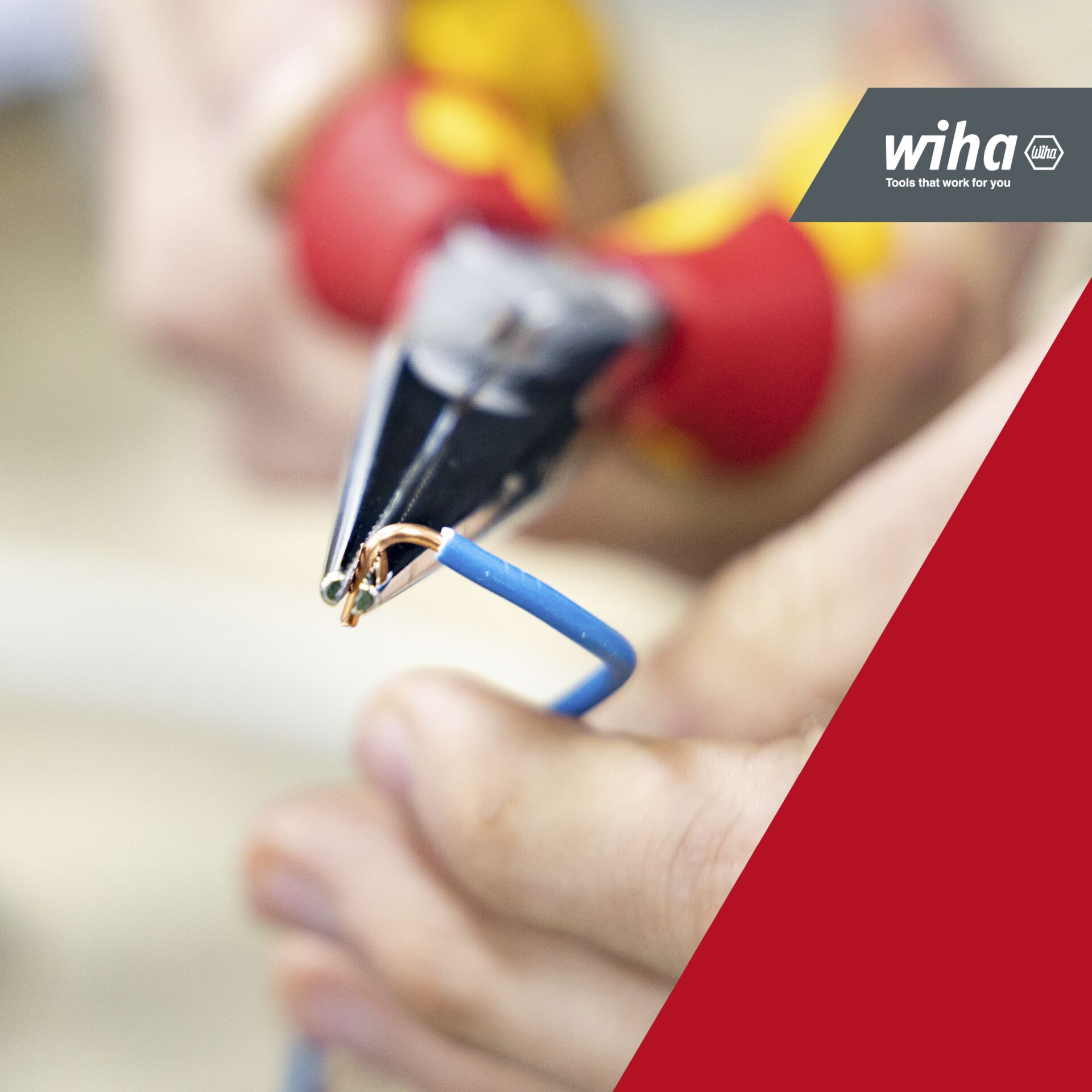 Wiha pinza a becchi mezzotondi Professional electric