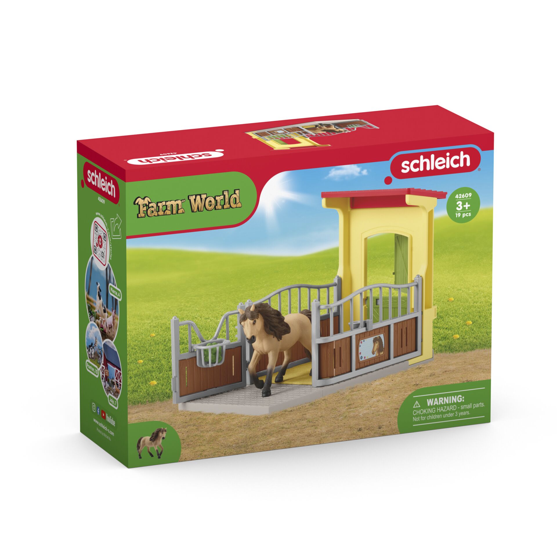Schleich Farm World     Pony Box with Iceland Pony Stallion