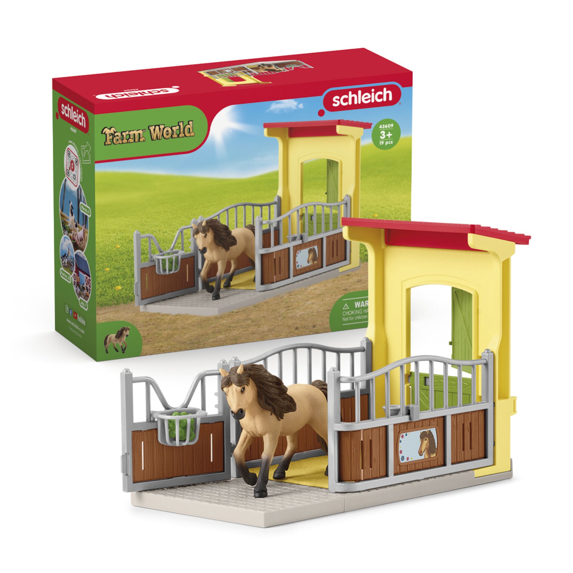 Schleich Farm World     Pony Box with Iceland Pony Stallion