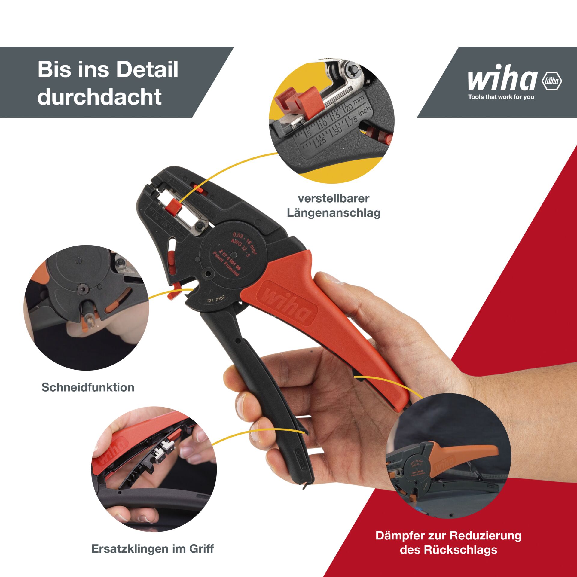 Wiha pinza spelacavi automatica