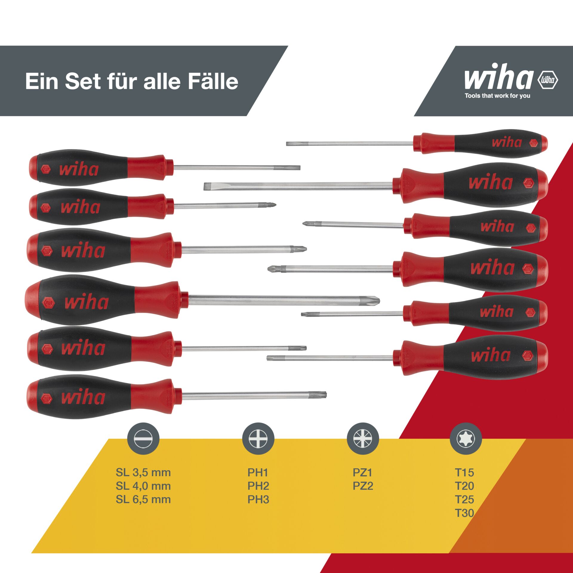 Wiha set di giravite SoftFinish