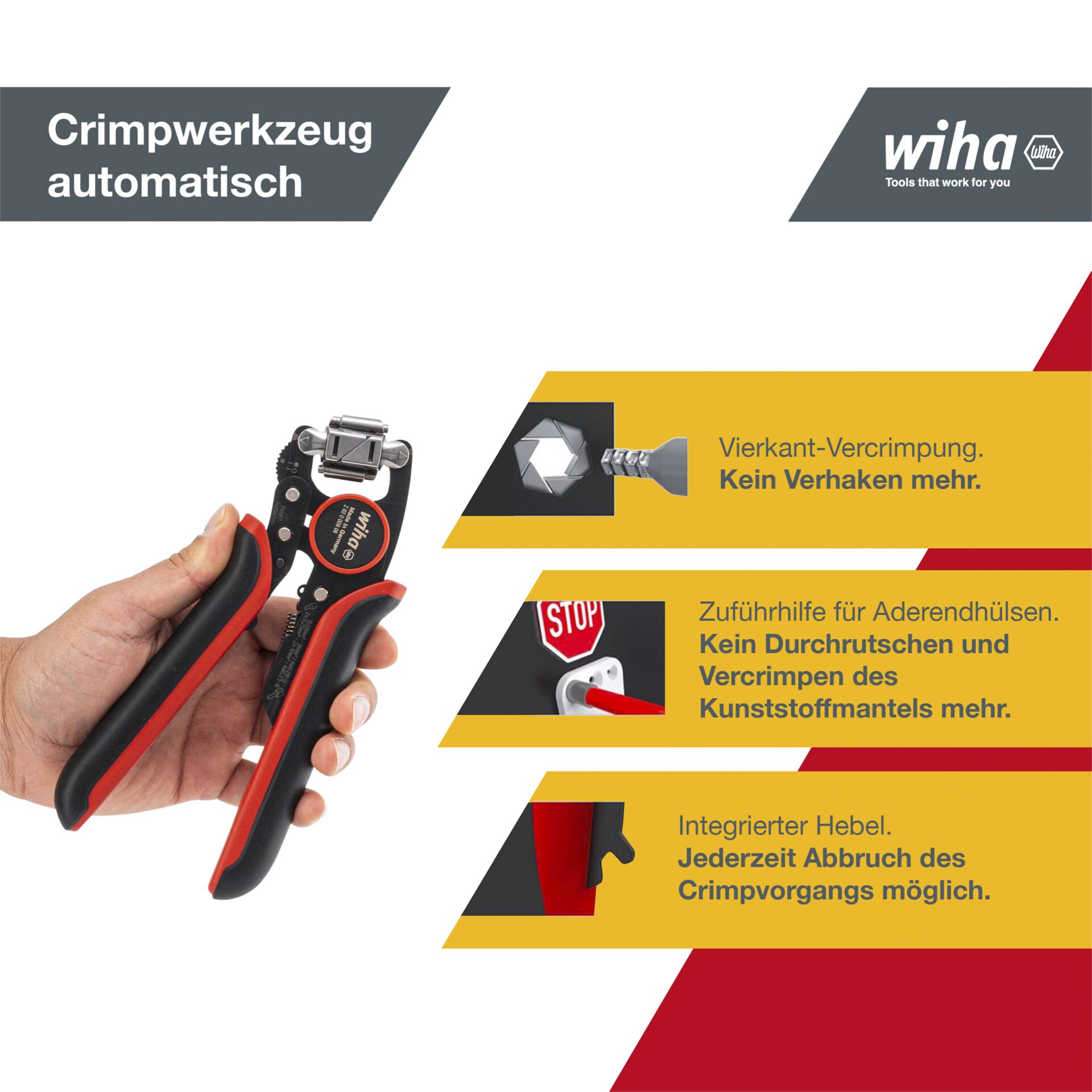 Wiha utensile di crimpatura automatico
