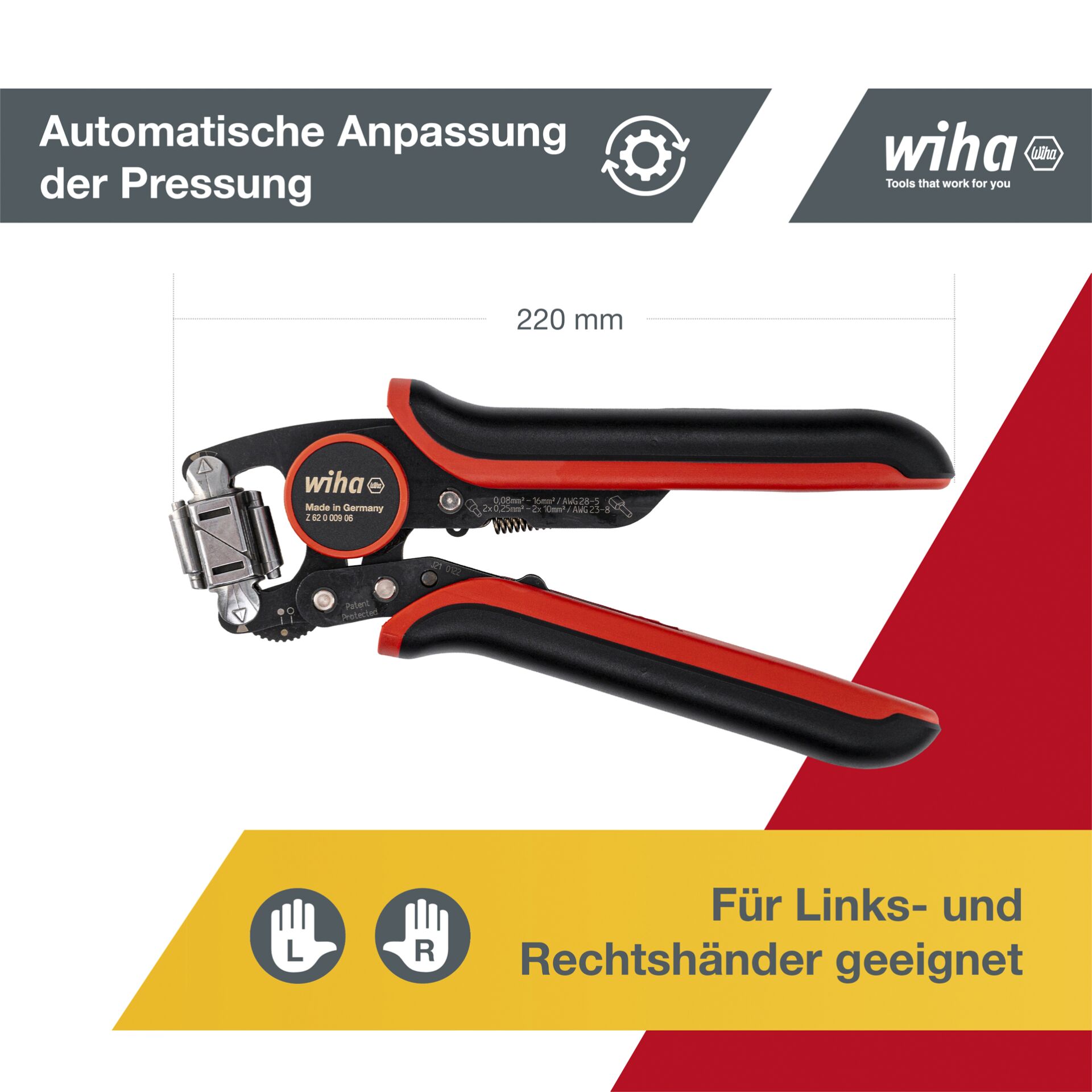 Wiha utensile di crimpatura automatico