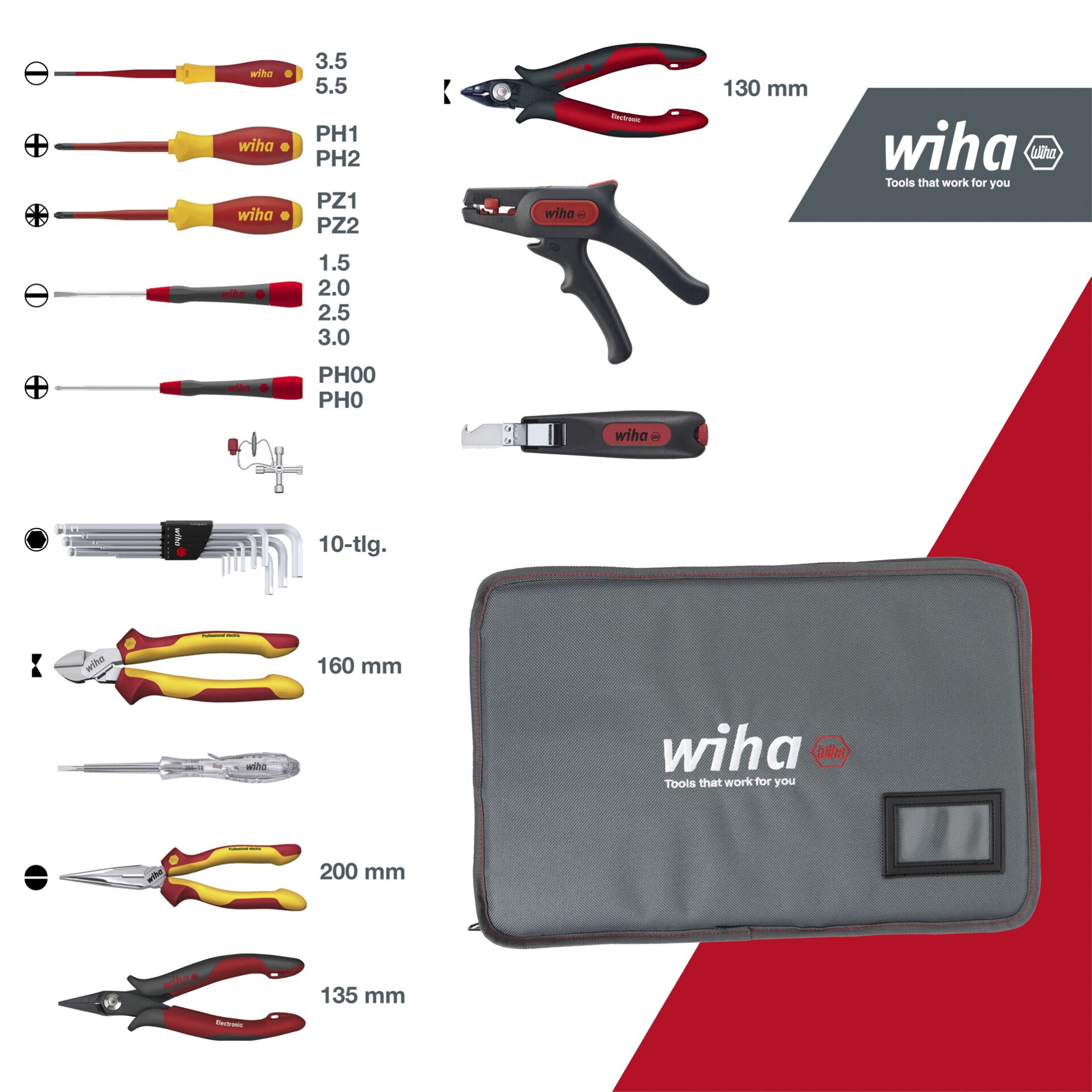 Wiha tool set service technician