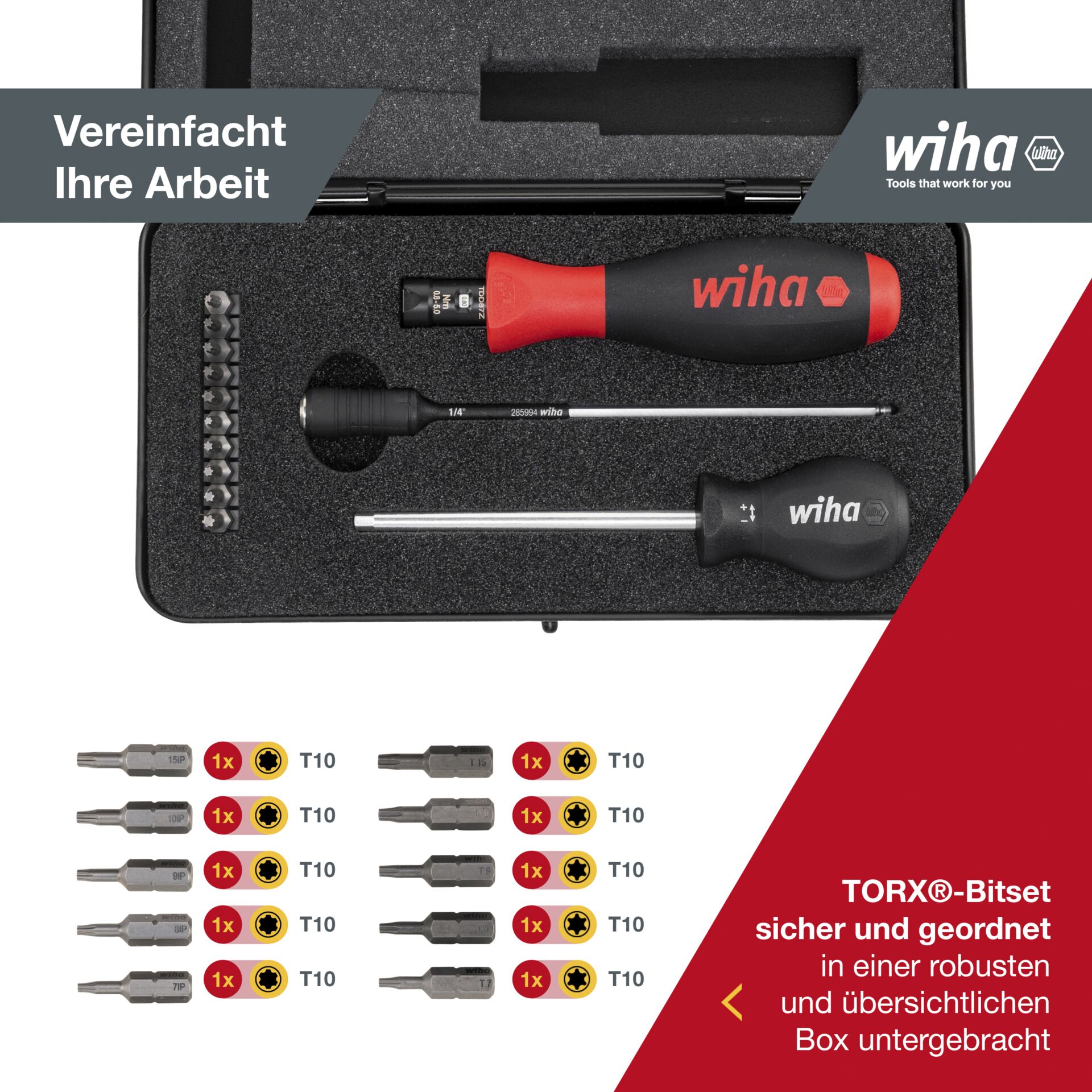 Wiha set di giravite dinamometrici TorqueVario-S