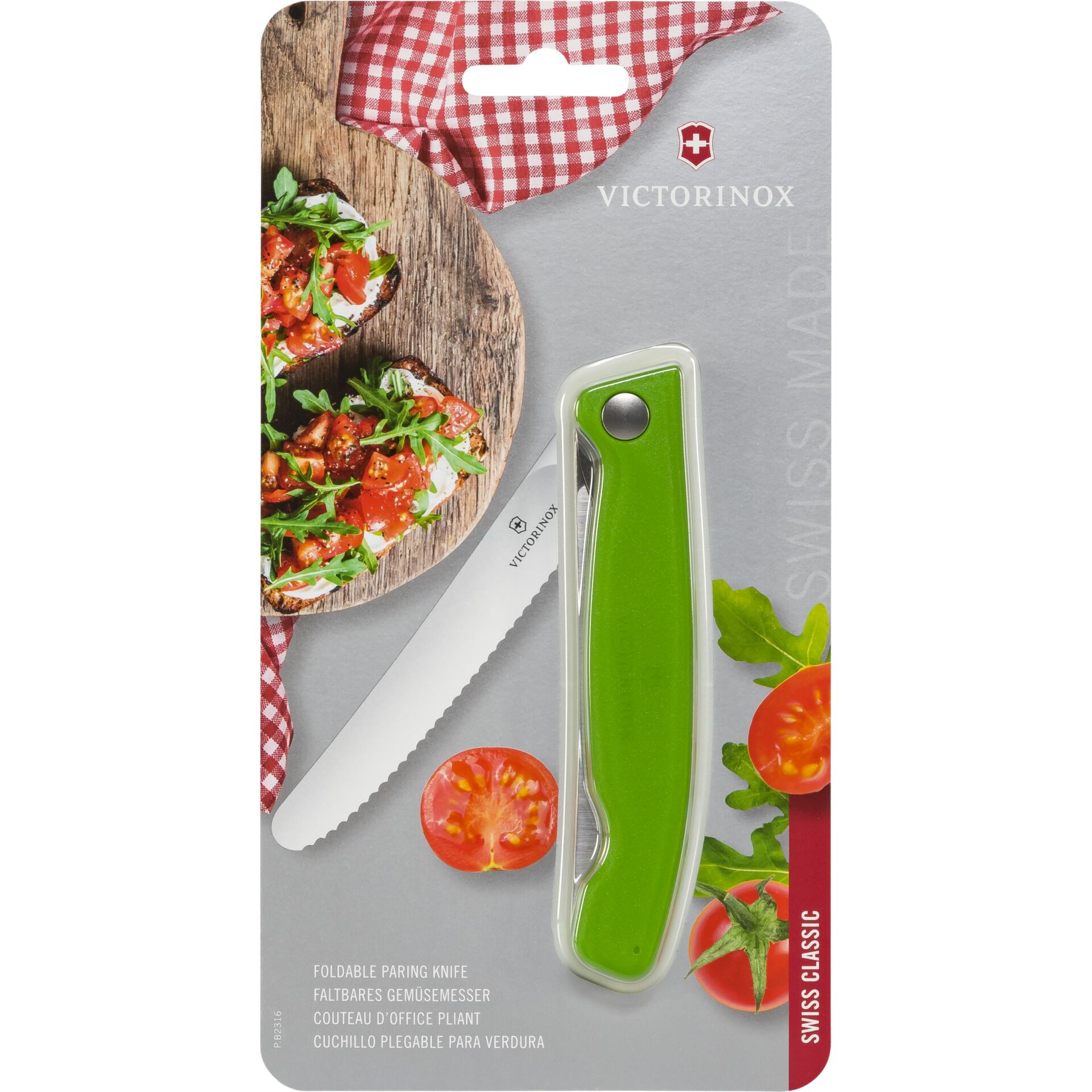 Victorinox Swiss Classic coltello verdure piegh. verde