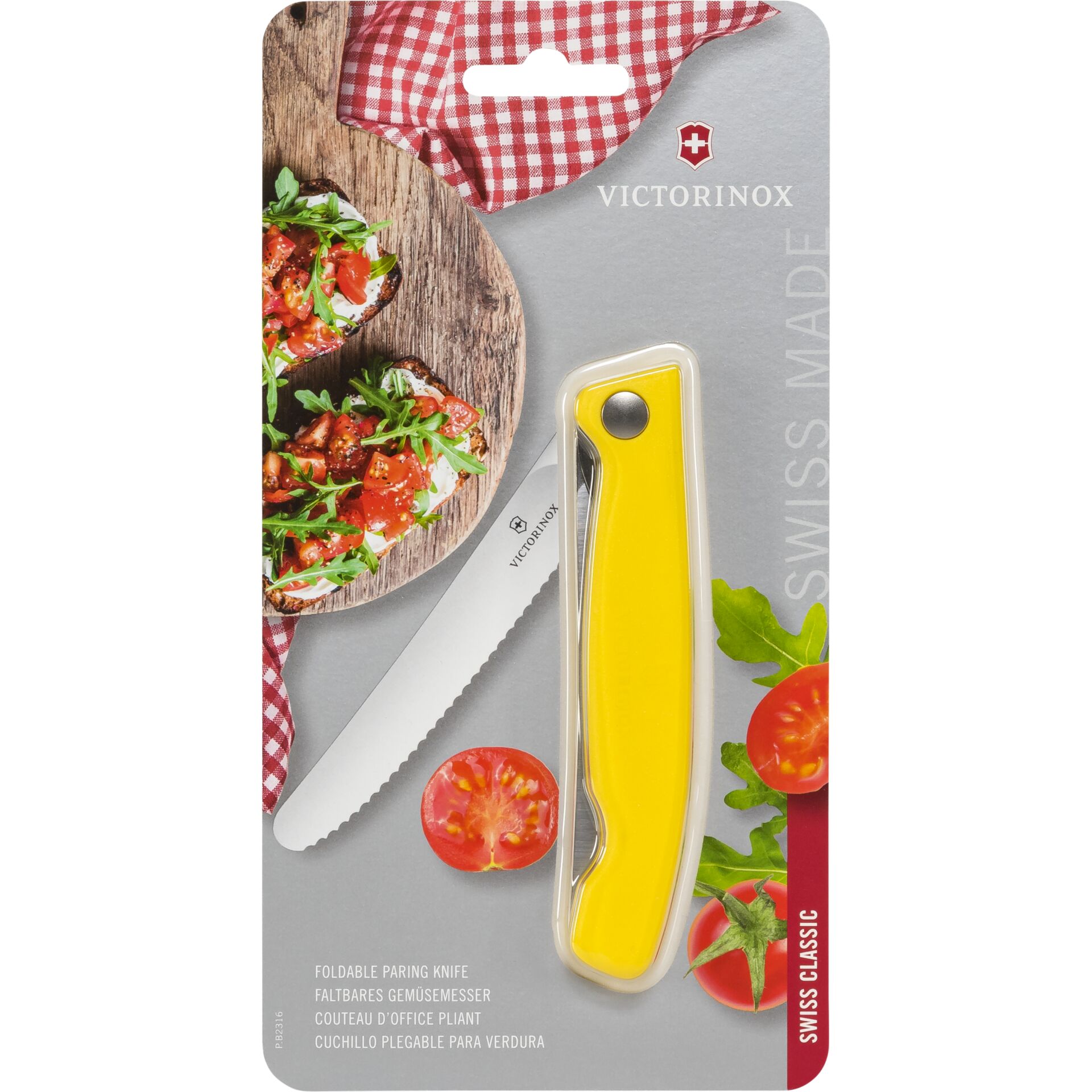 Victorinox Swiss Classic coltello verdure piegh. giallo